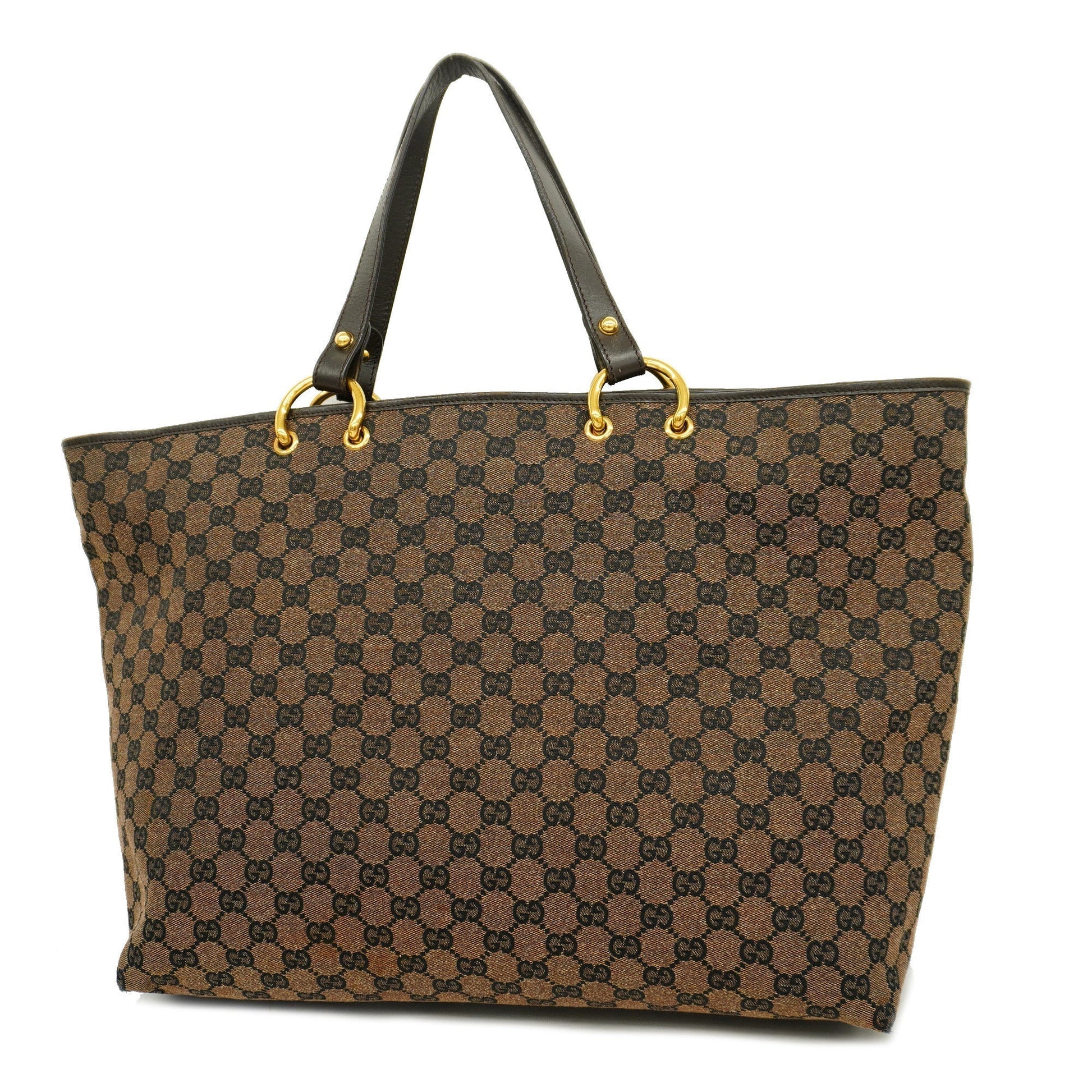 Gucci Leather Canvas Tote