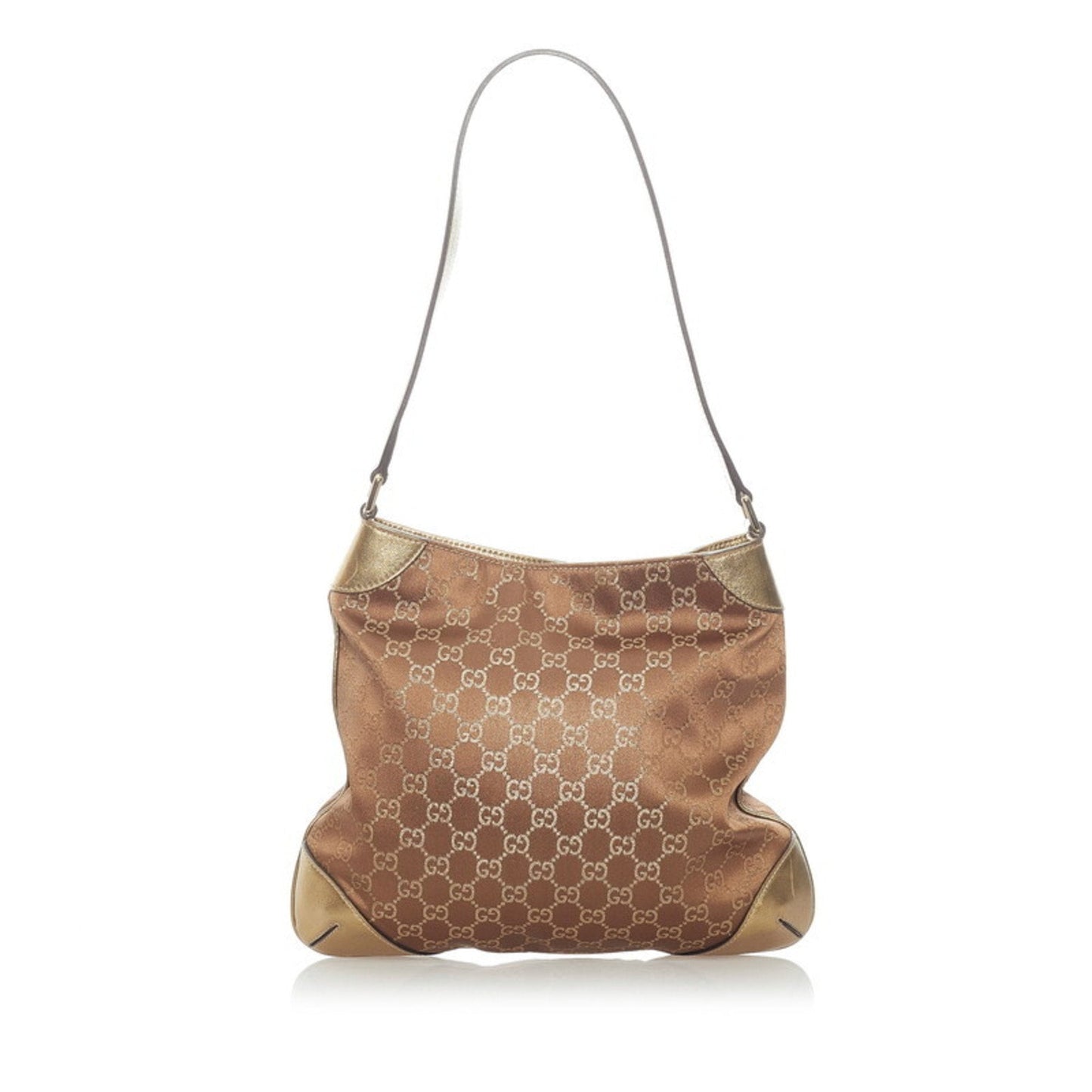 Gucci Lou Leather Canvas Shoulder Bag