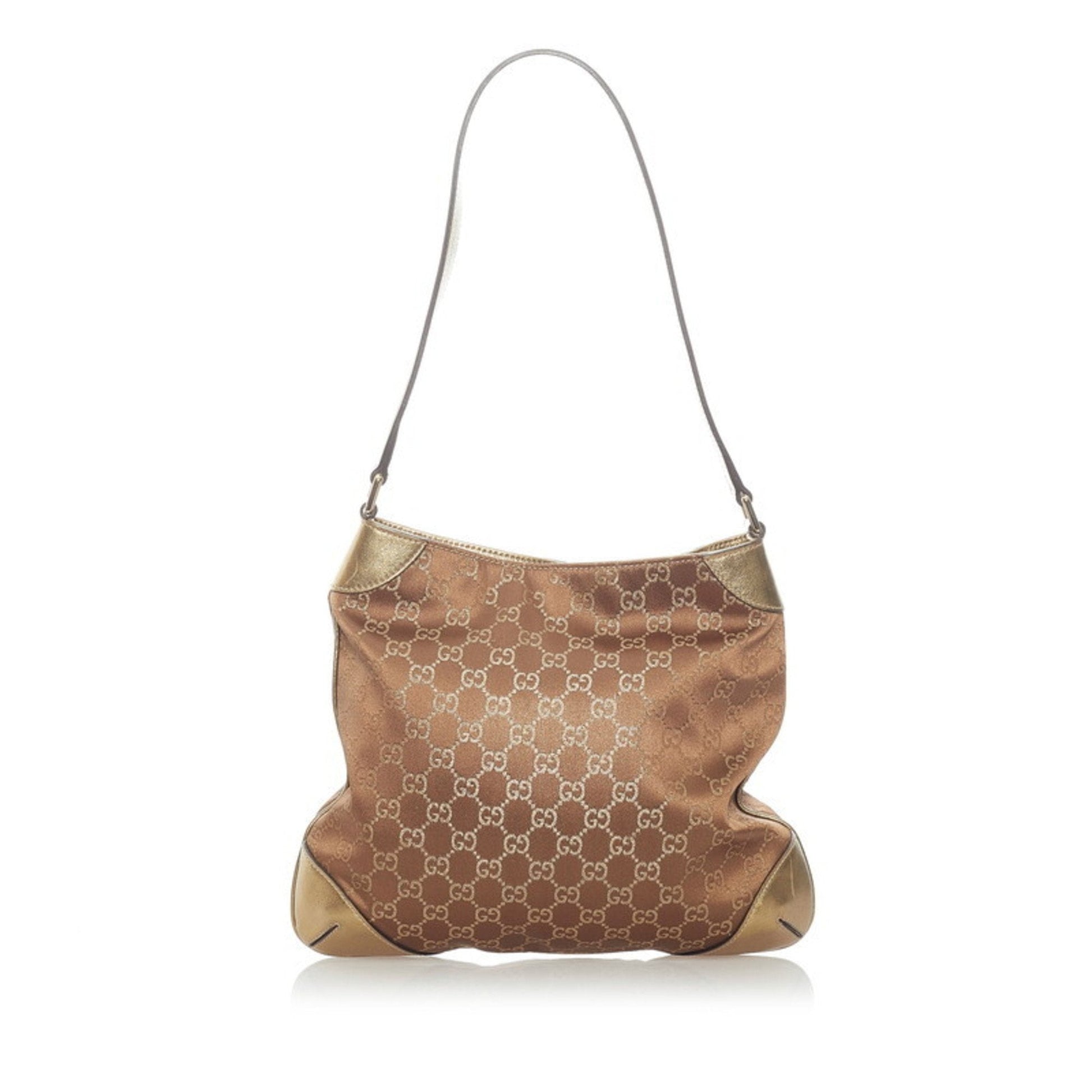 Gucci Lou Leather Canvas Shoulder Bag