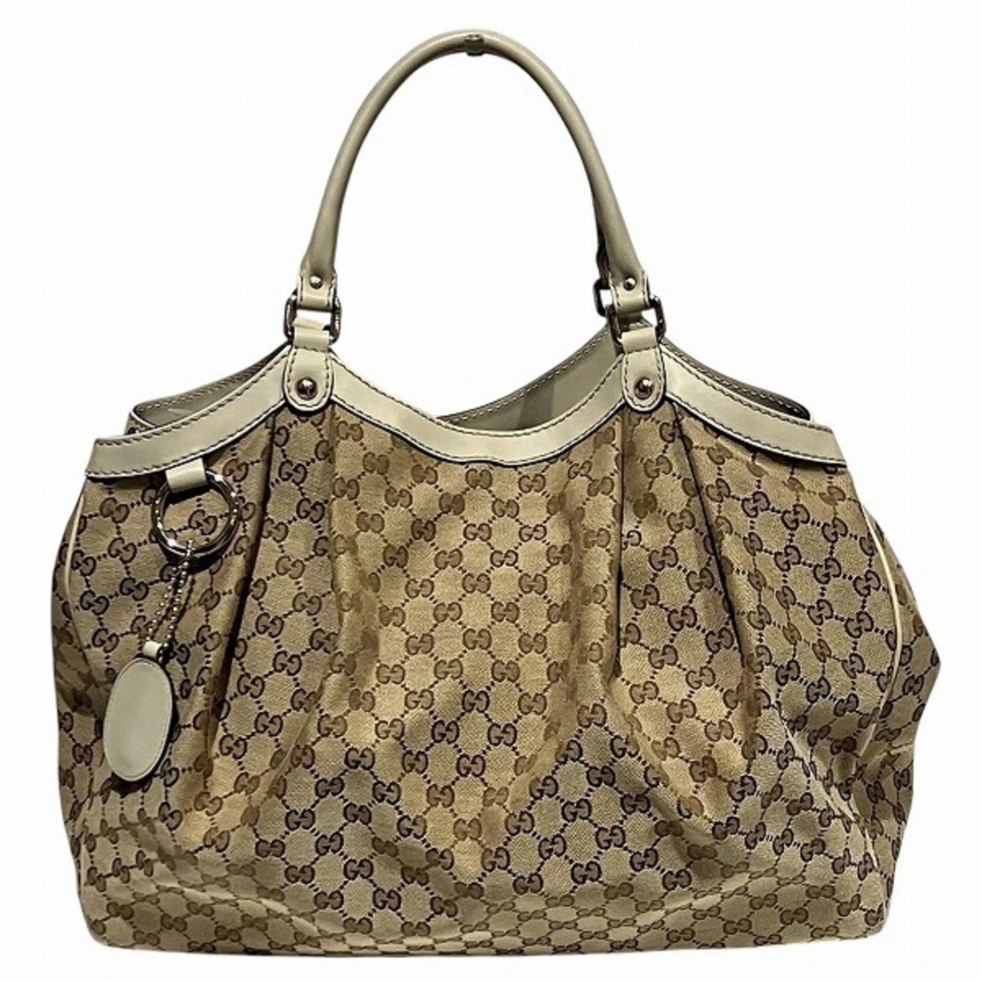 Gucci Leather Canvas Tote