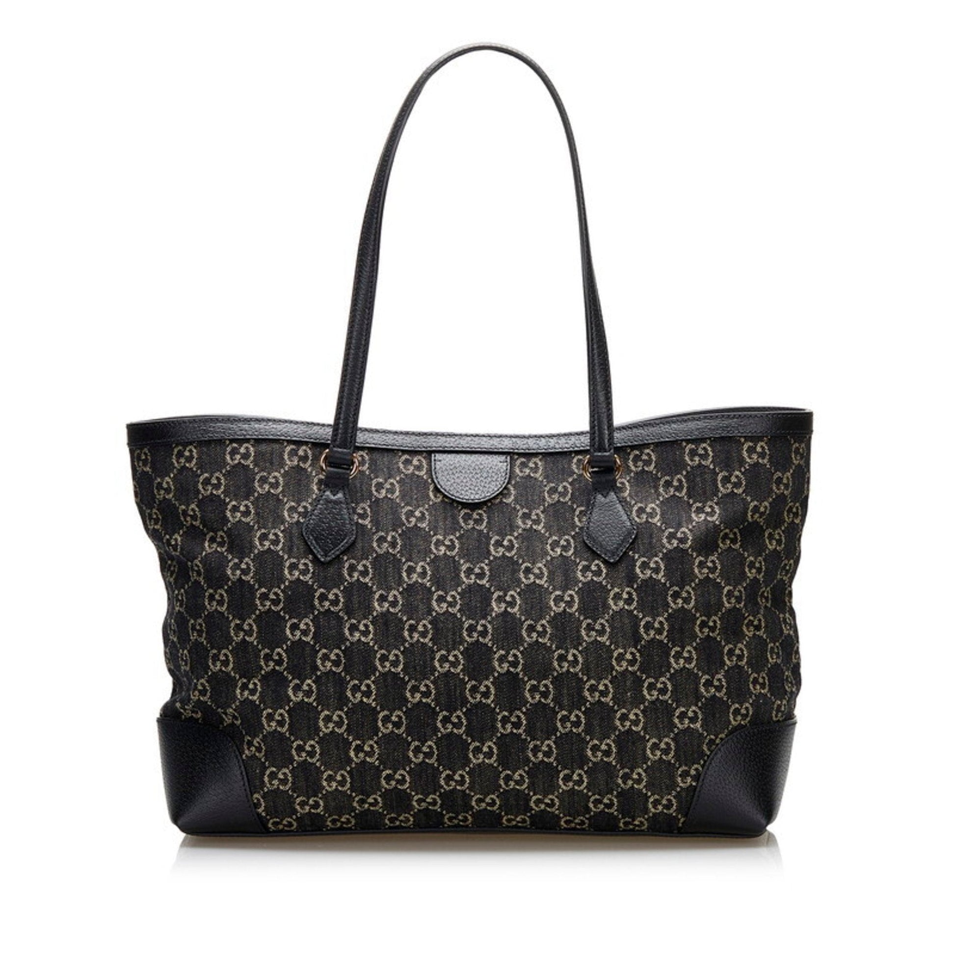 Gucci Lou Leather Canvas Tote