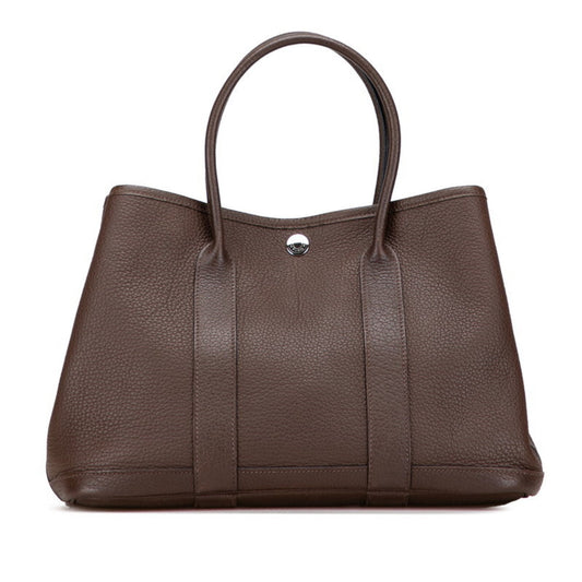 Hermes Garden Chocolat Negonda Leather Handbag ( )