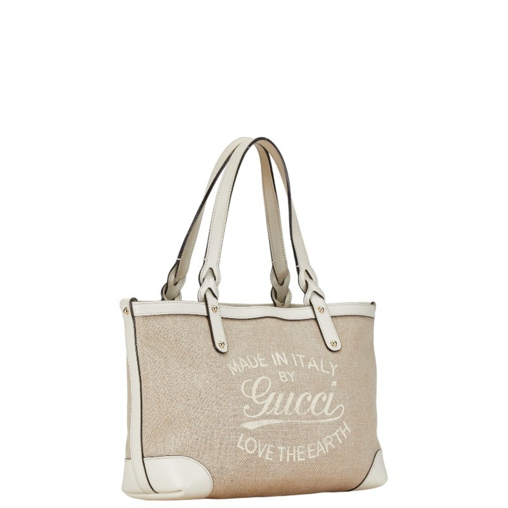 Gucci Leather Canvas Tote