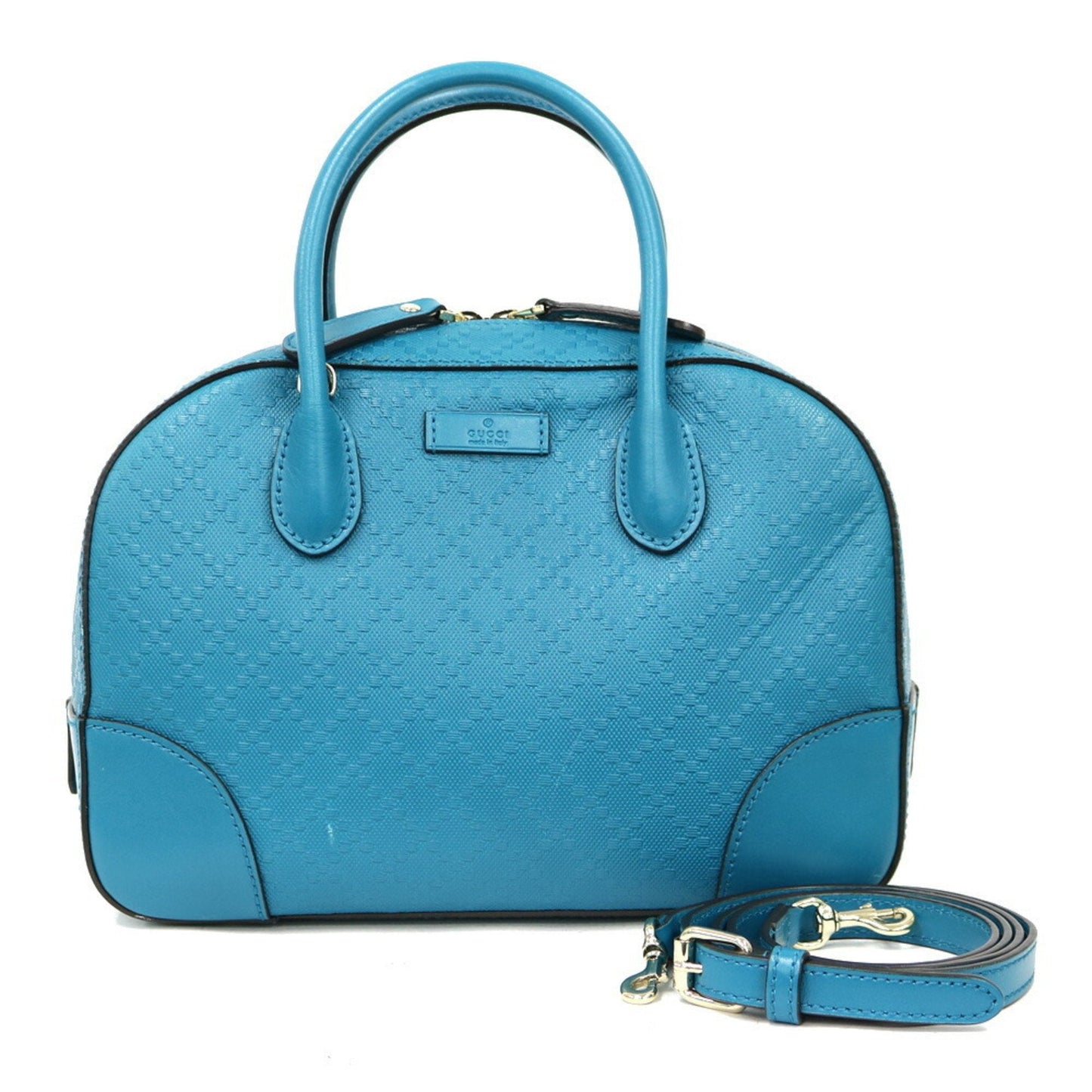Gucci Blue Leather Shoulder Bag Style 1