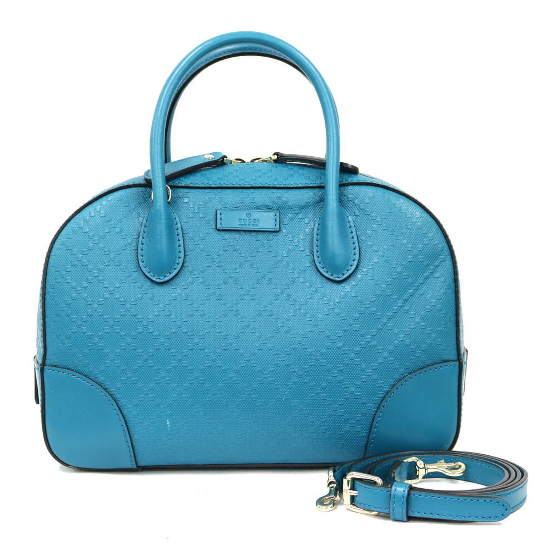 Gucci Blue Leather Shoulder Bag Style 1