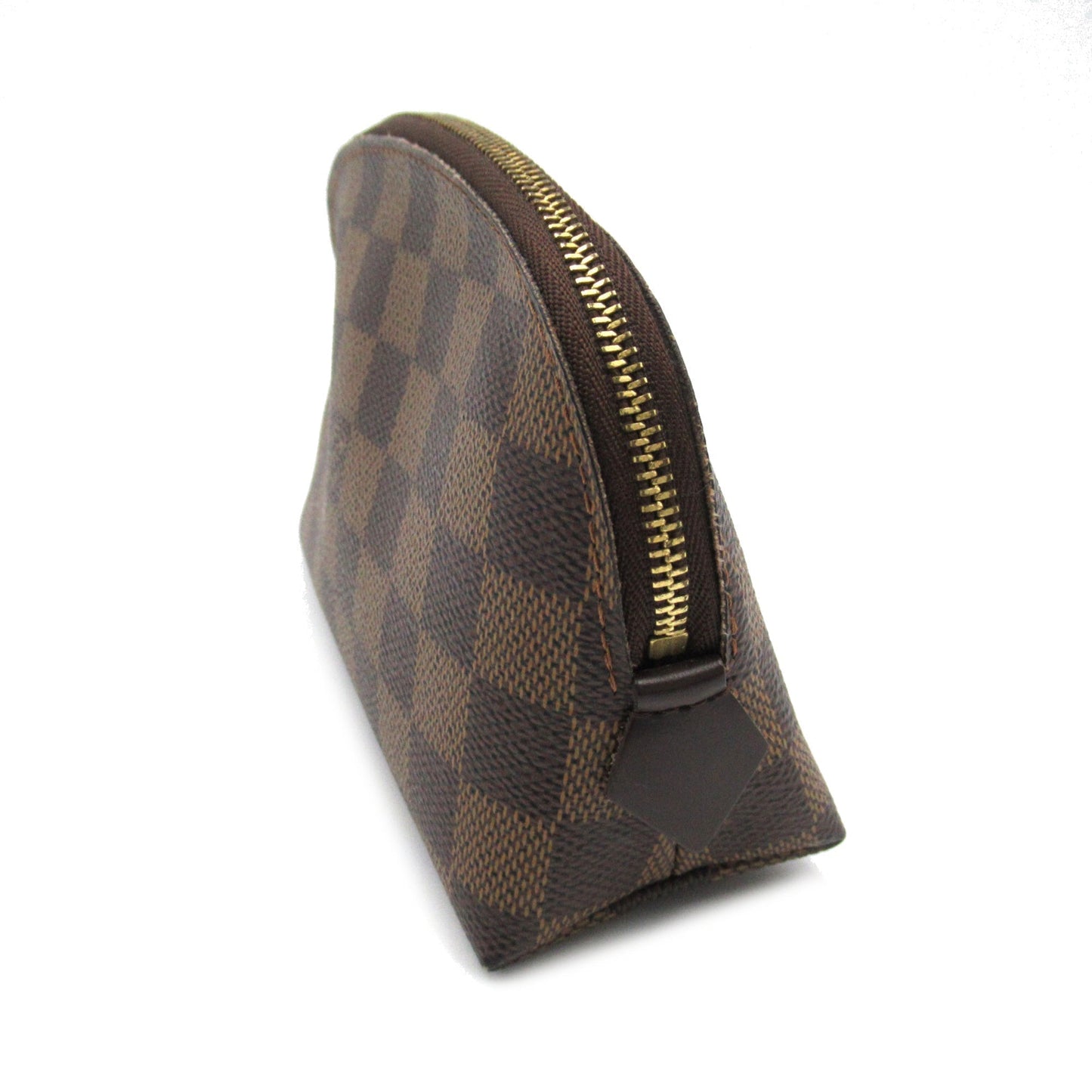 LOUIS VUITTON Pochette Cosmetic PM Brown Ebene Damier PVC coated canvas Clutch