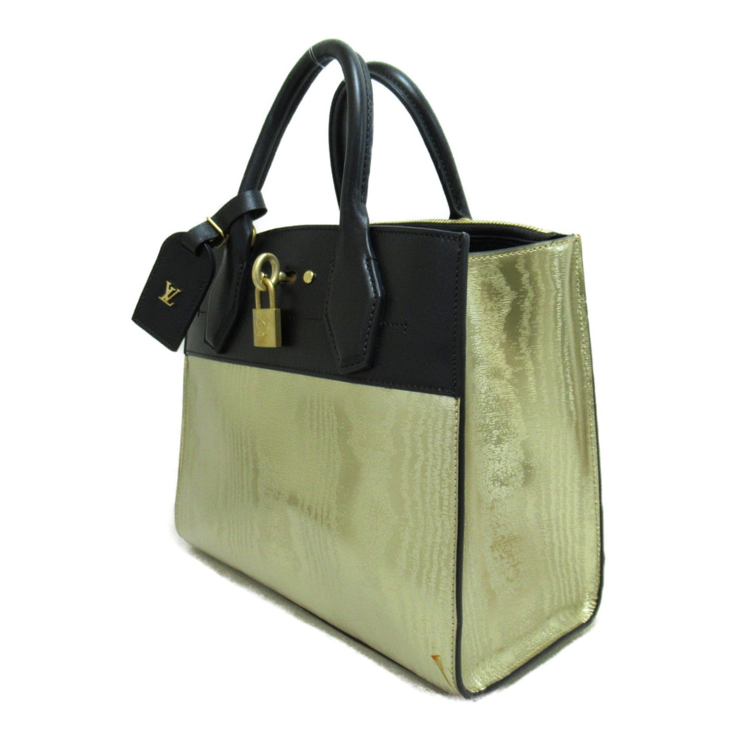 LOUIS VUITTON City Steamer PM 2wayShoulder Bag Gold Black leather