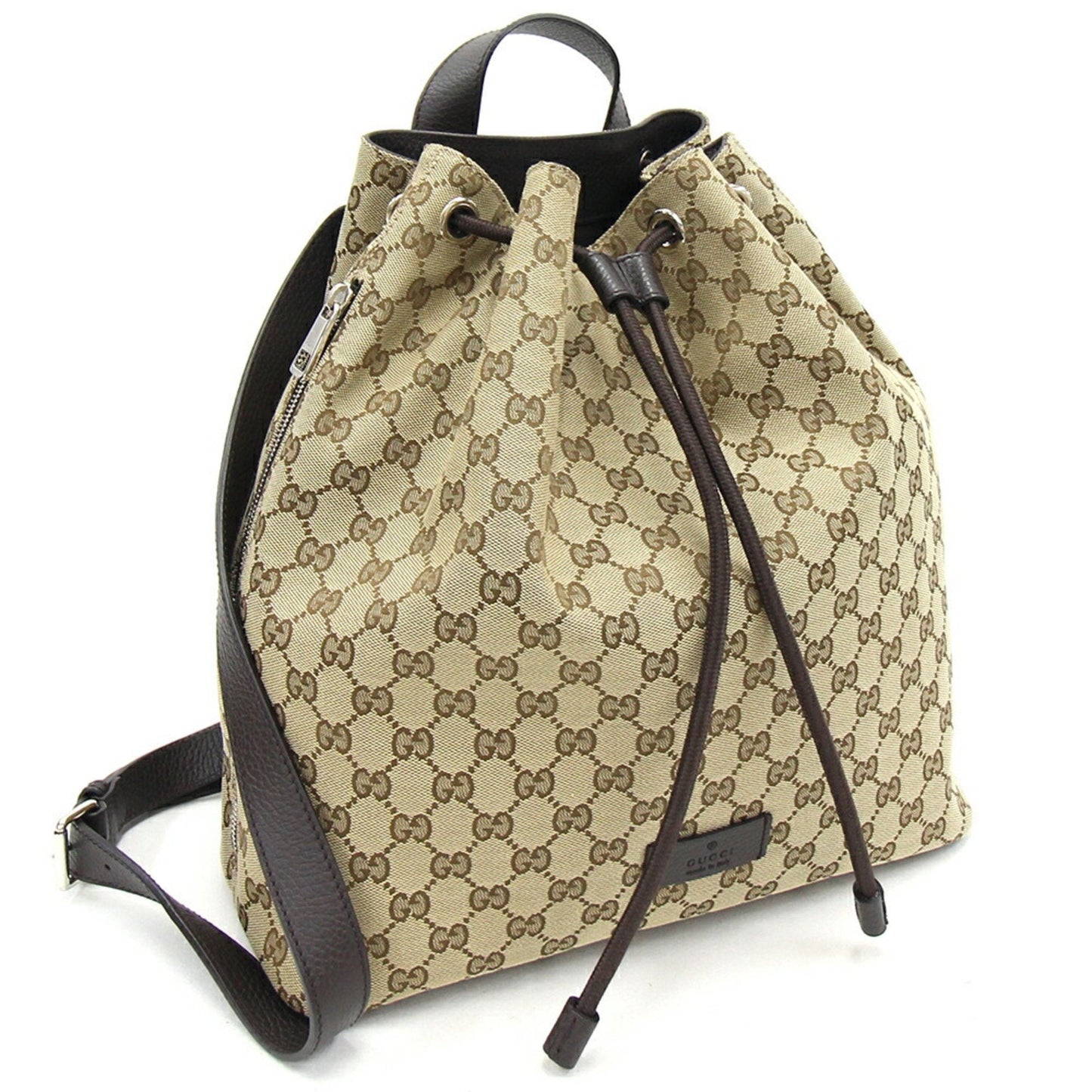 Gucci Leather Canvas Shoulder Bag