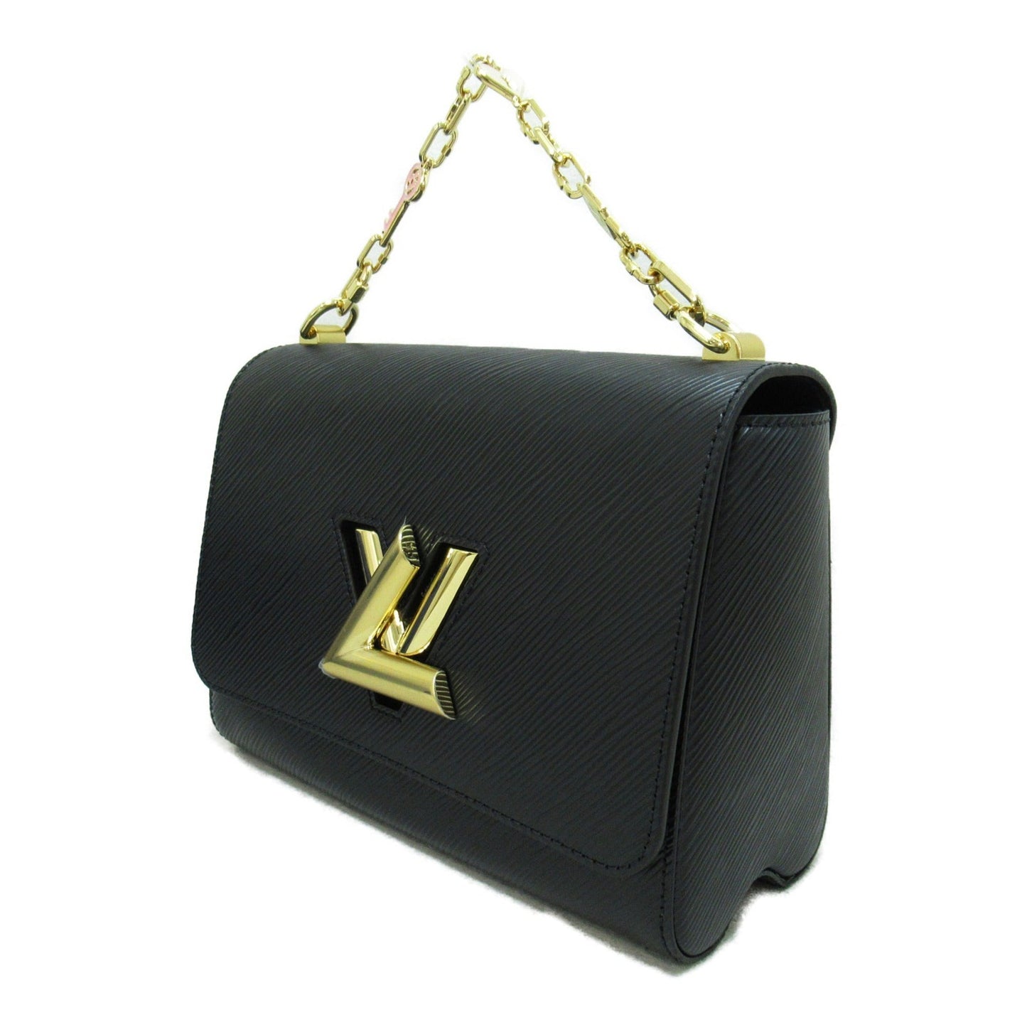 LOUIS VUITTON Twisted MM Shoulder Bag Black Black Epi leather
