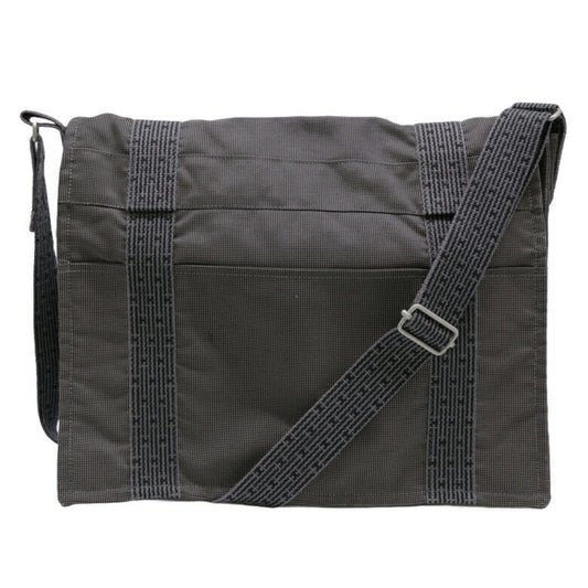 Hermes Gray Nylon Canvas Shoulder Bag ( )