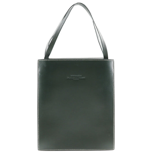 Hermes Dark Green Box Calf Leather Handbag ( )