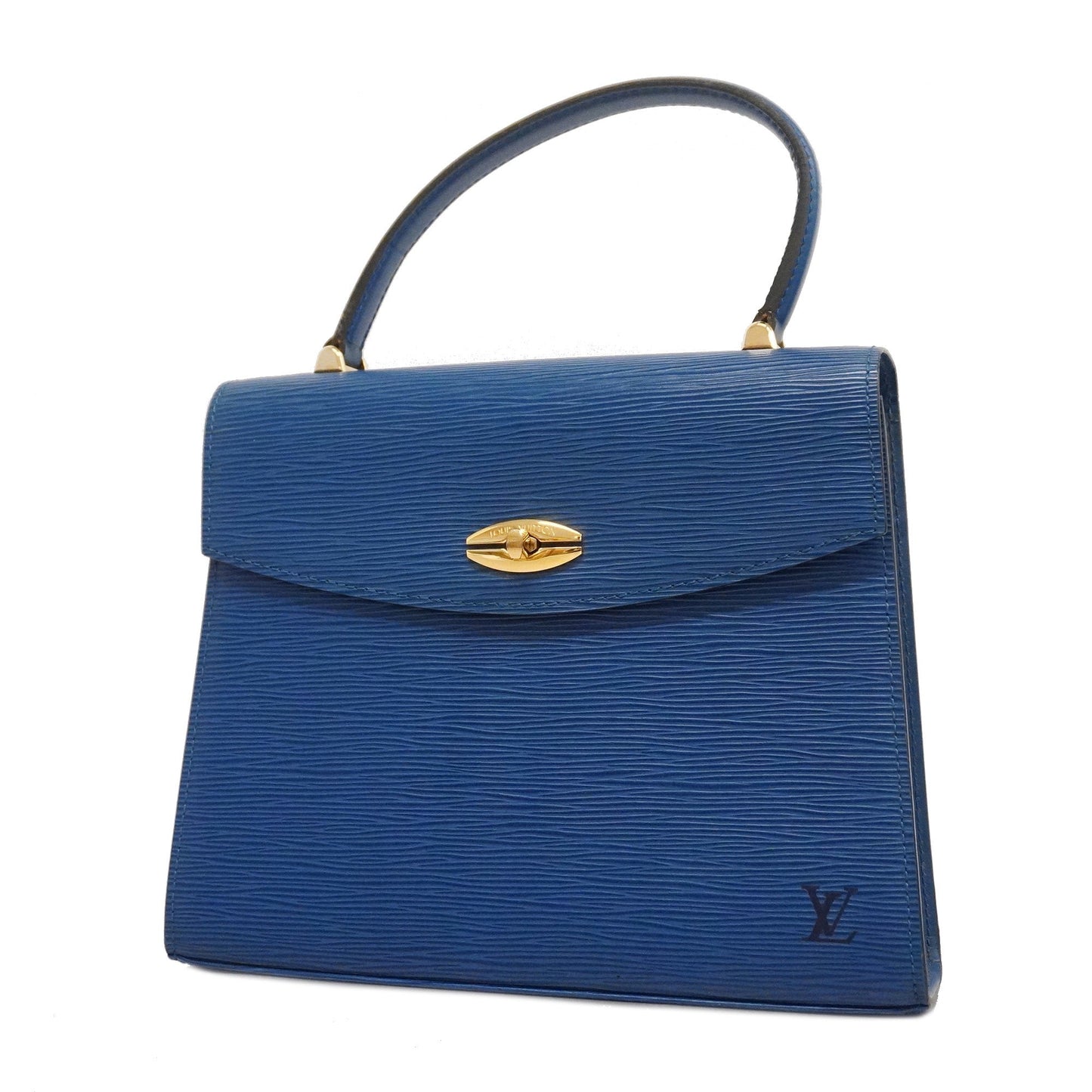 Louis VuittonAuth Epi Marzelb Malesherbes Women's Handbag Toledo Blue
