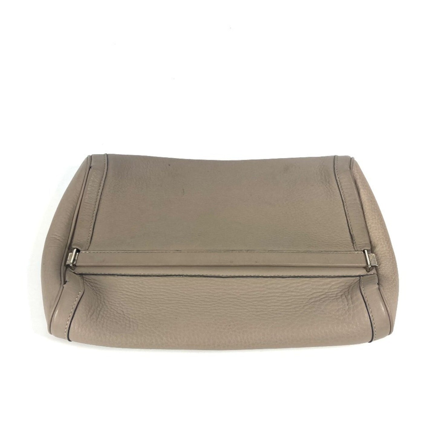 Hermes Equi Grayish Leather Clutch Bag ( )
