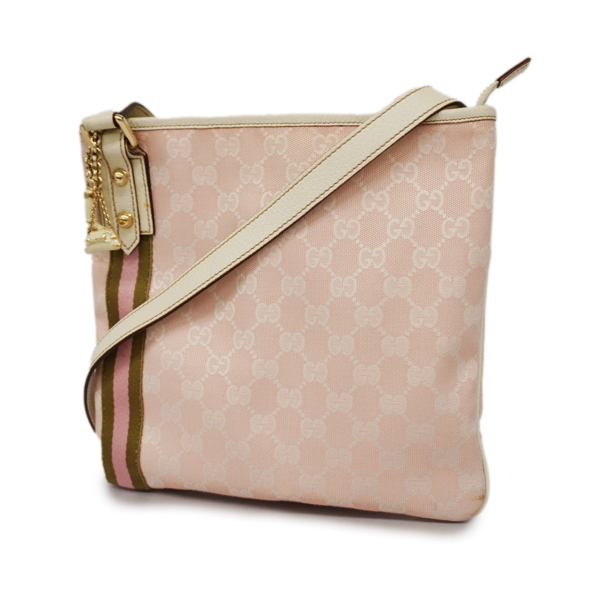 Gucci Leather Canvas Shoulder Bag