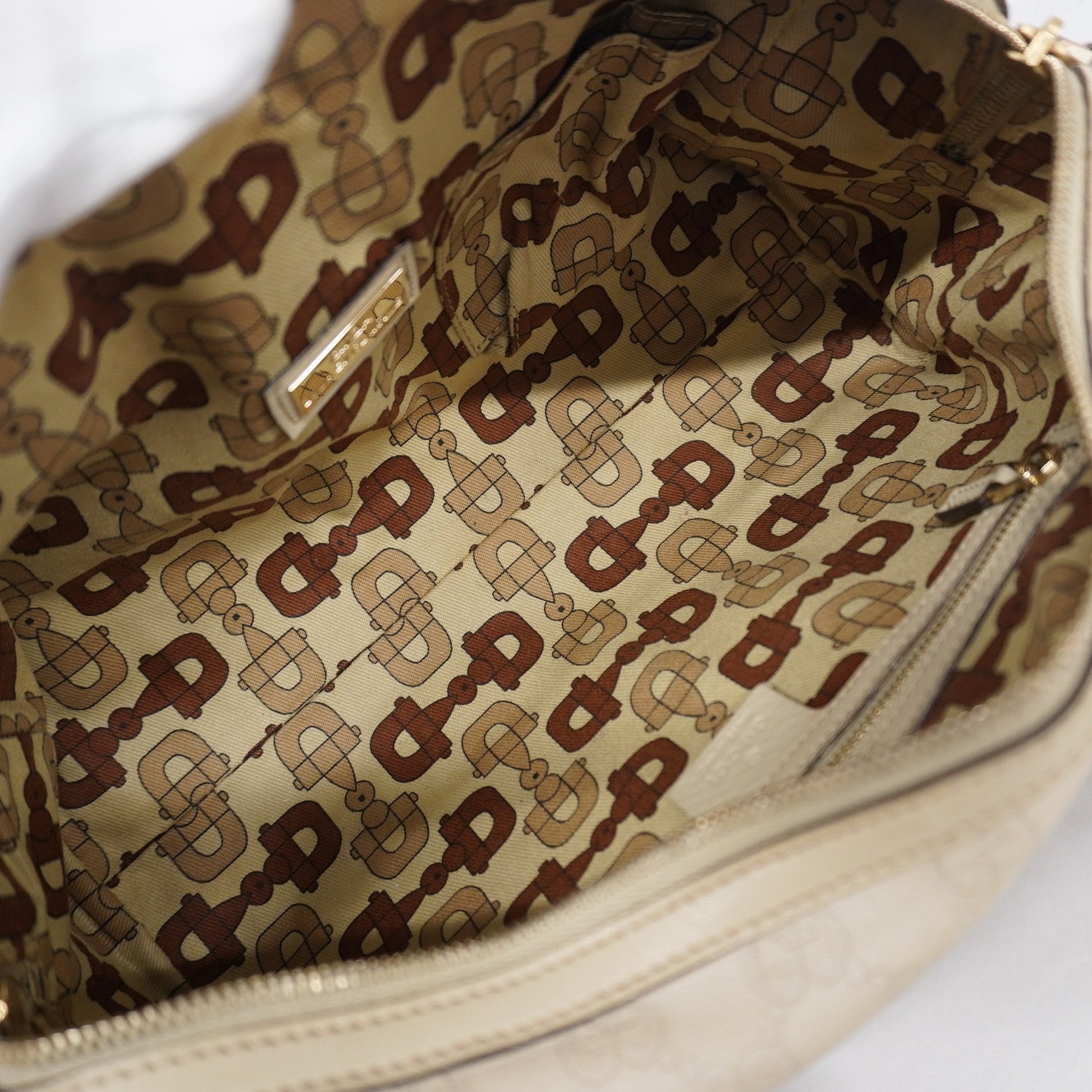 Gucci Guccissima Ivory Leather Tote