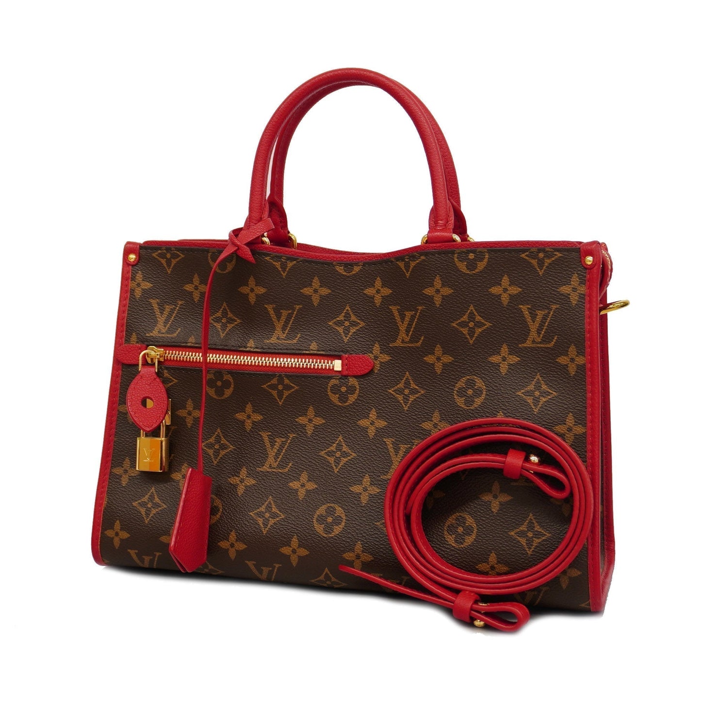 Louis VuittonAuth Monogram 2WAY Bag Popin Cool Handbag,ShoulderBag Rouge