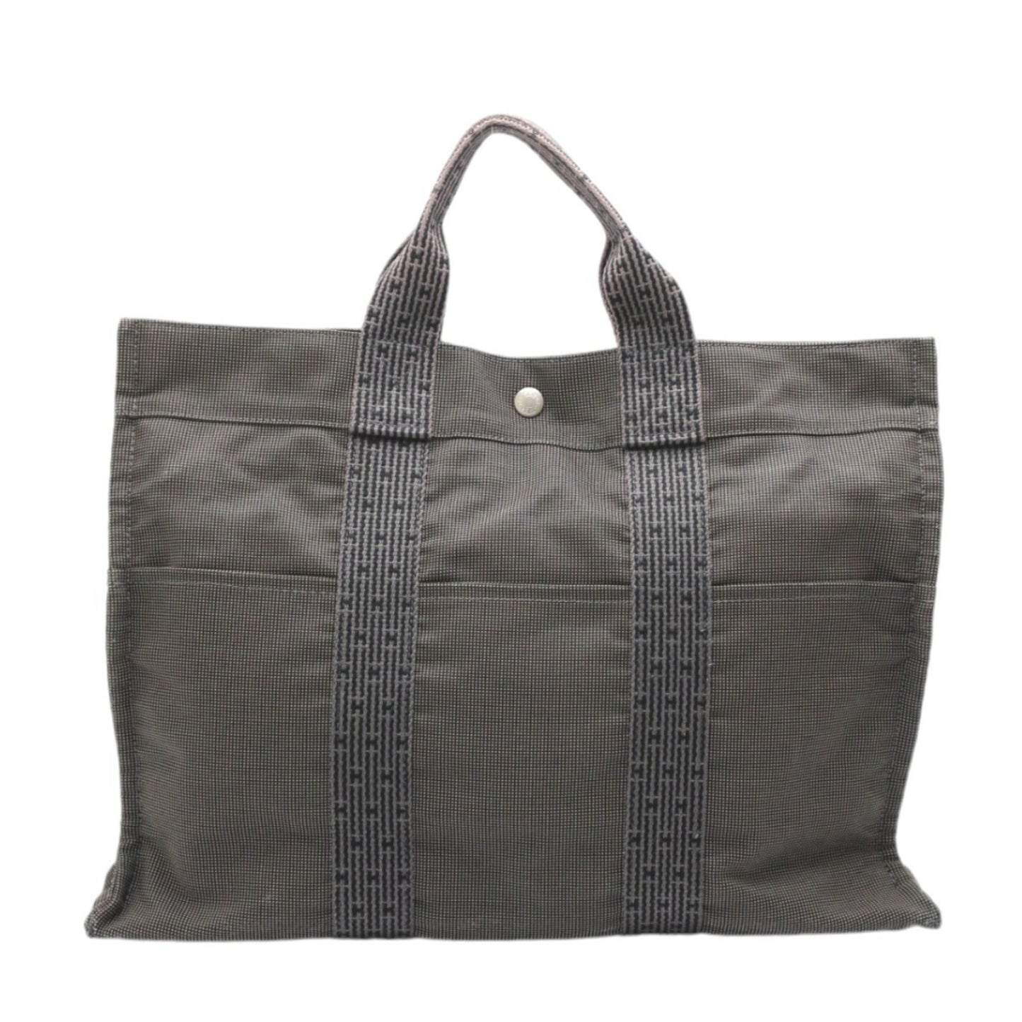 Hermes Her Line Gray Canvas Tote Bag ( )