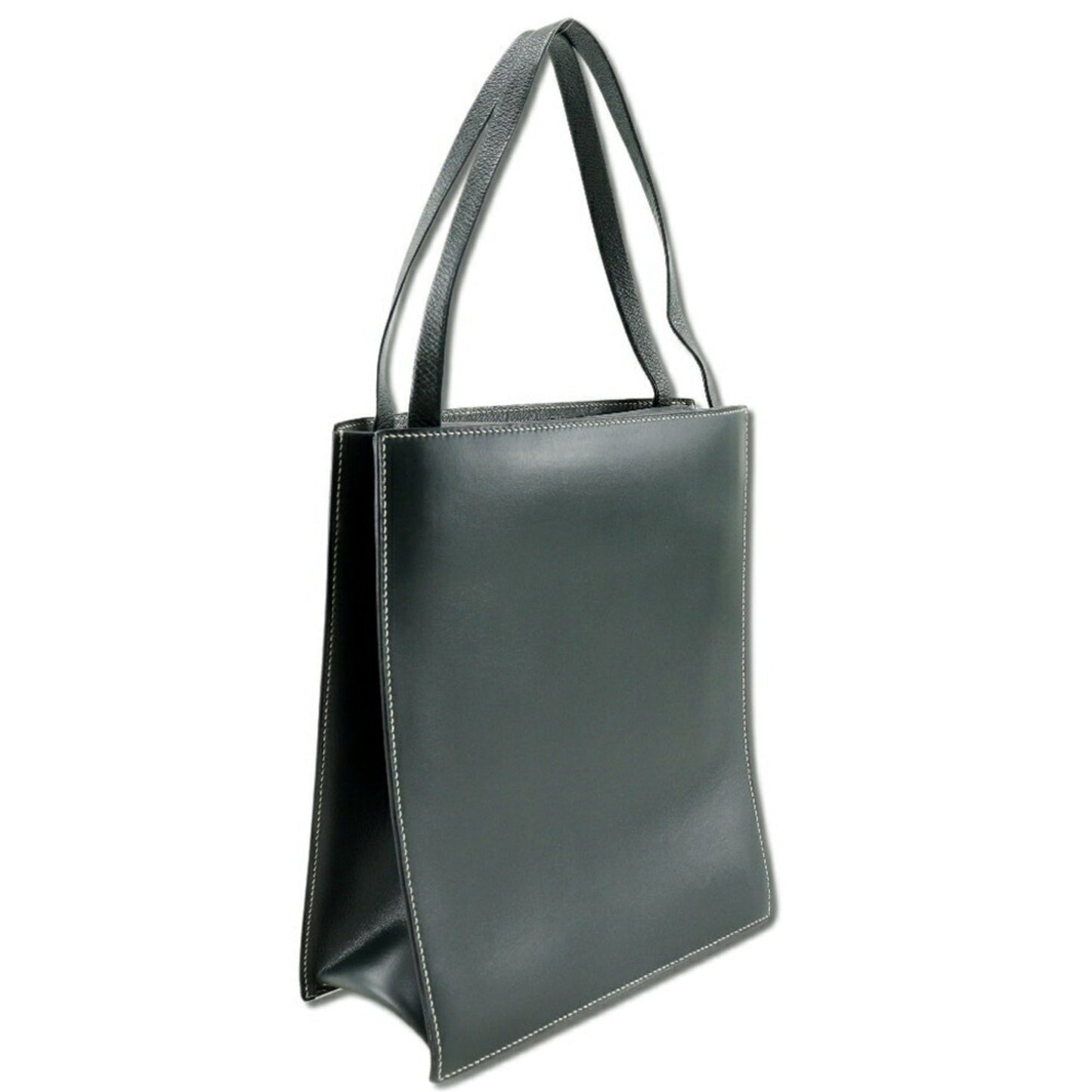 Hermes Dark Green Box Calf Leather Handbag ( )