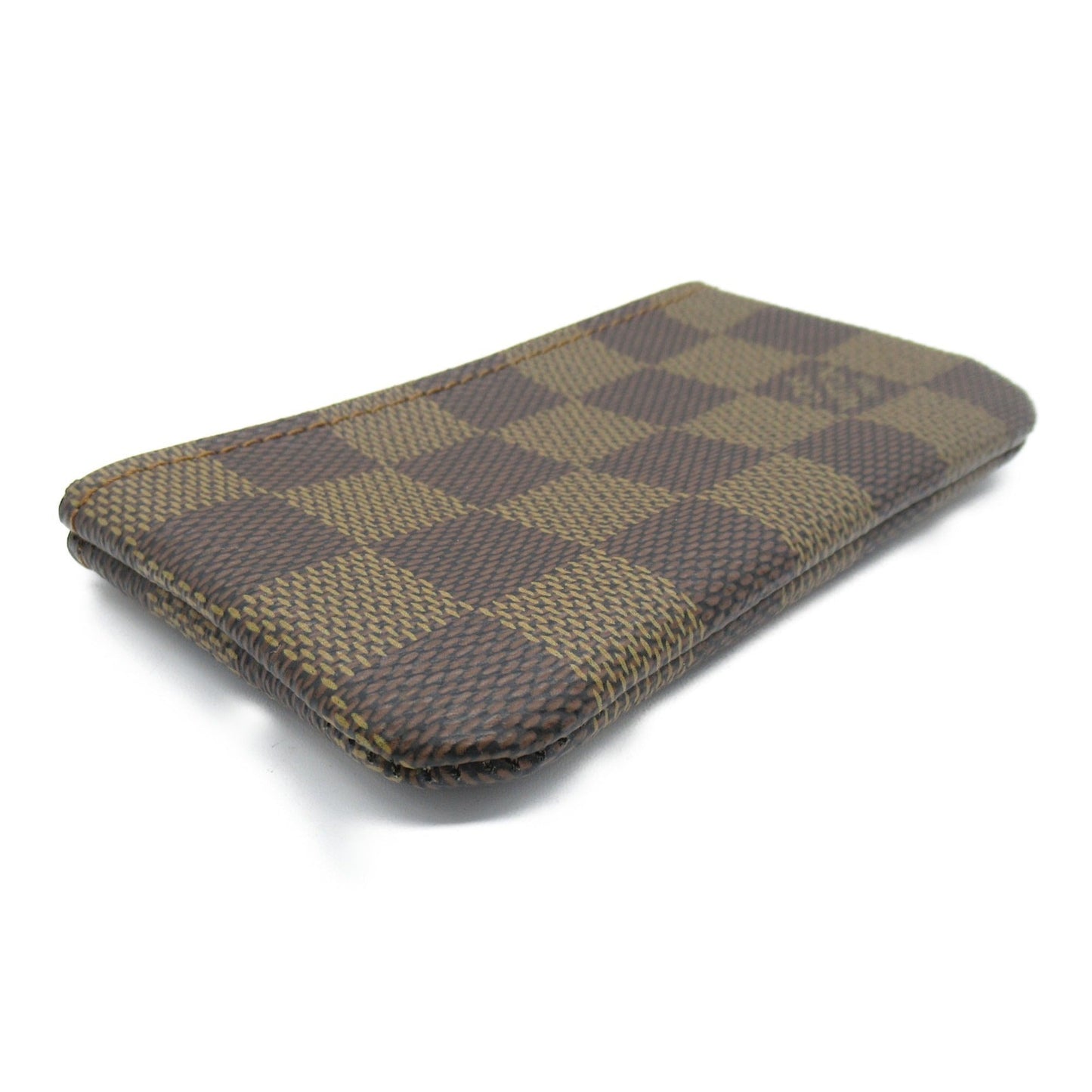 LOUIS VUITTON Pochette Craie Brown Ebene Damier PVC coated canvas Clutch