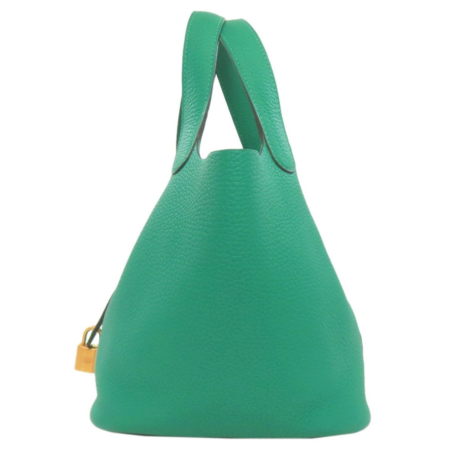 Hermes Green Taurillon Clemence Leather Handbag ( )