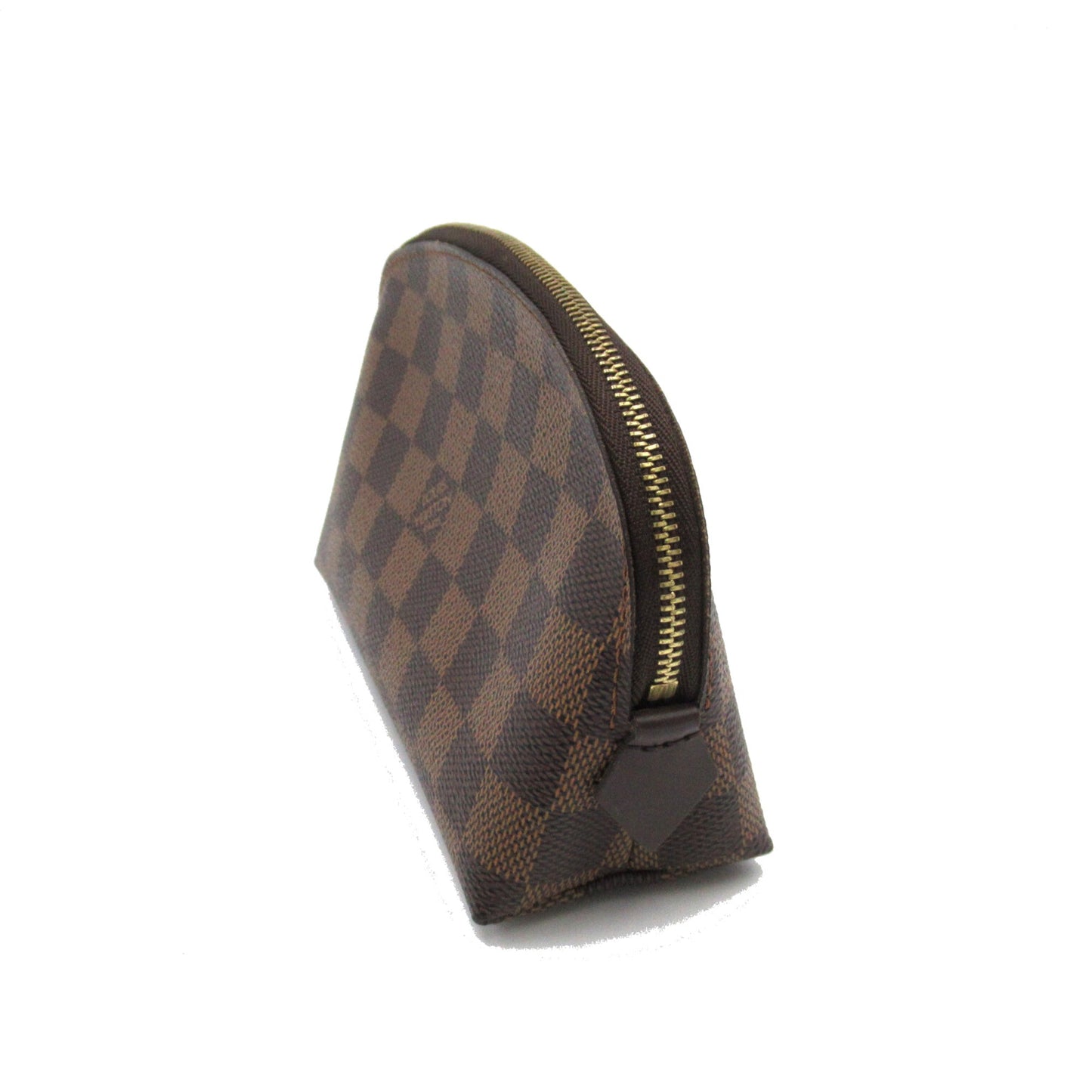 LOUIS VUITTON Pochette Cosmetic PM Brown Damier PVC coated canvas Clutch