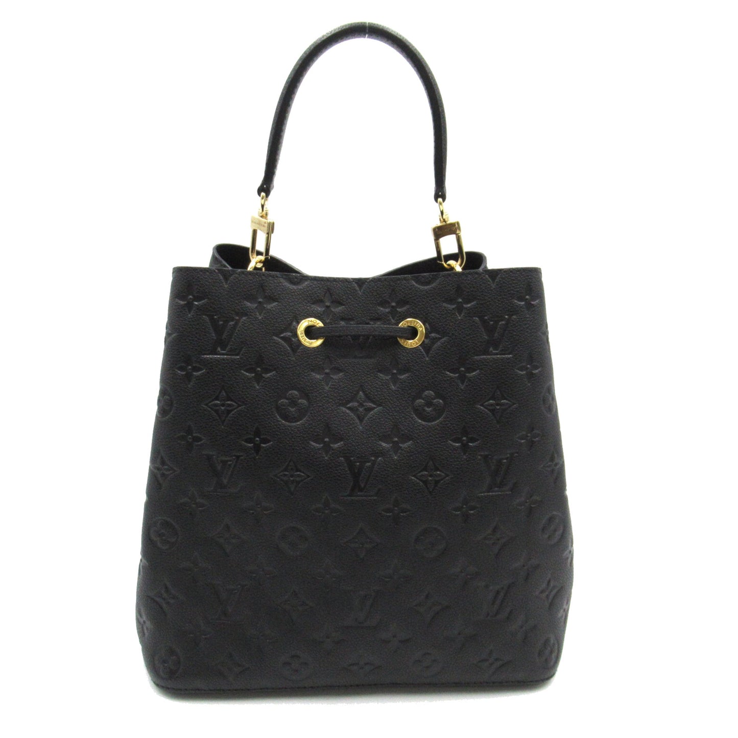 LOUIS VUITTON Neonoe Black Black Monogram empreinte leather Handbag