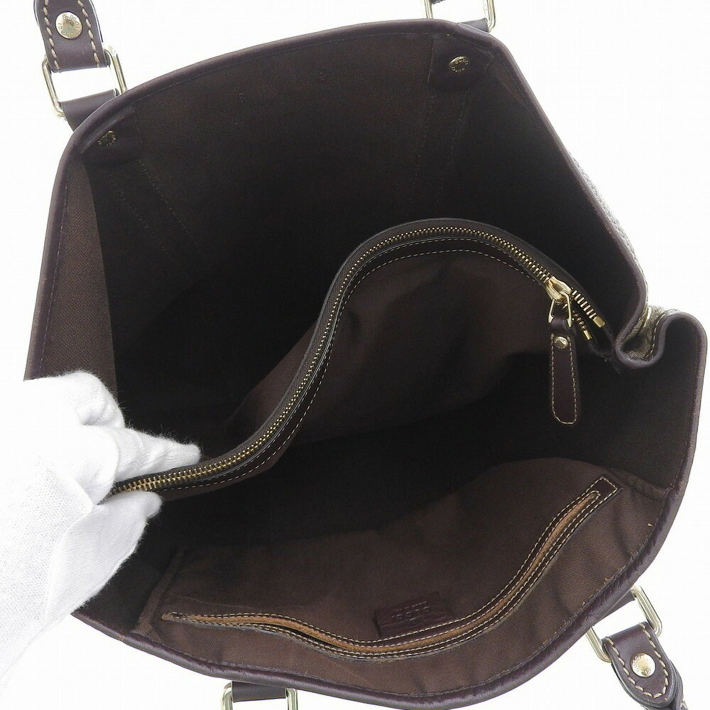 Gucci Brown Leather Tote Style 10