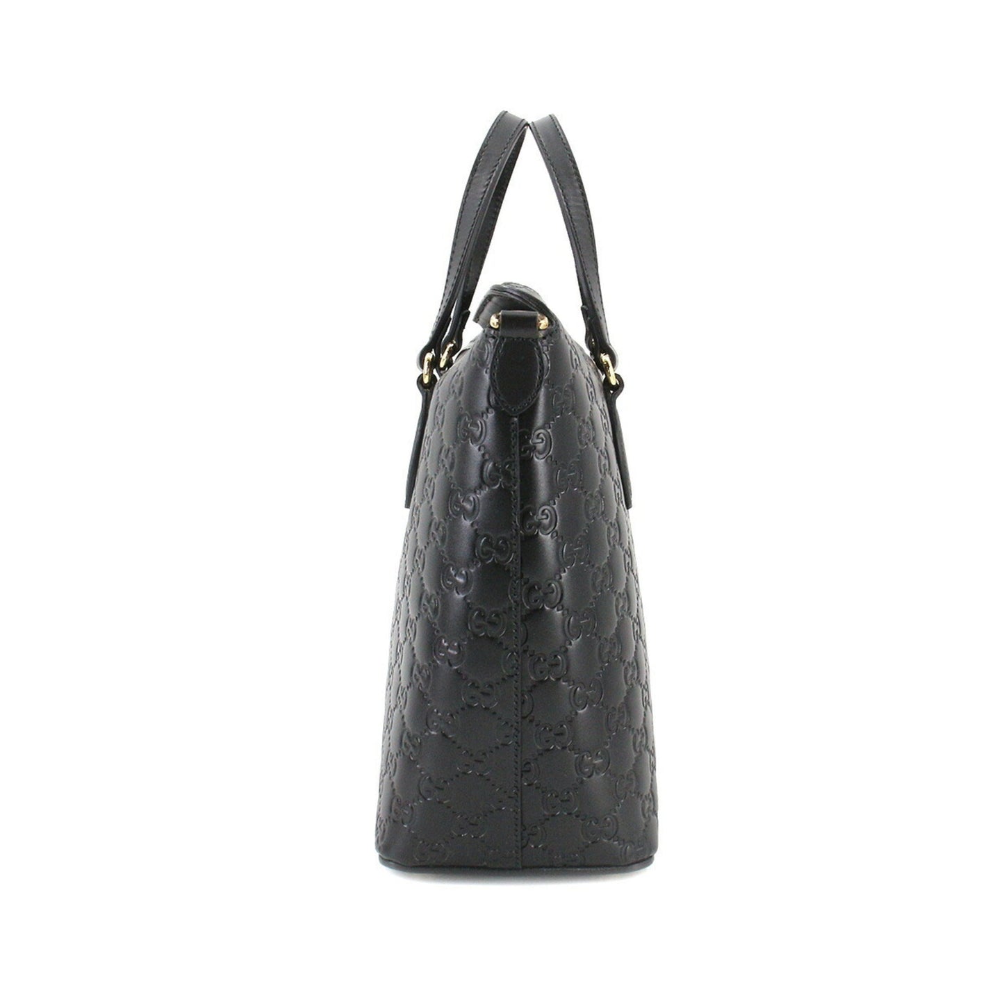 Gucci Guccissima Black Leather Tote Style 7