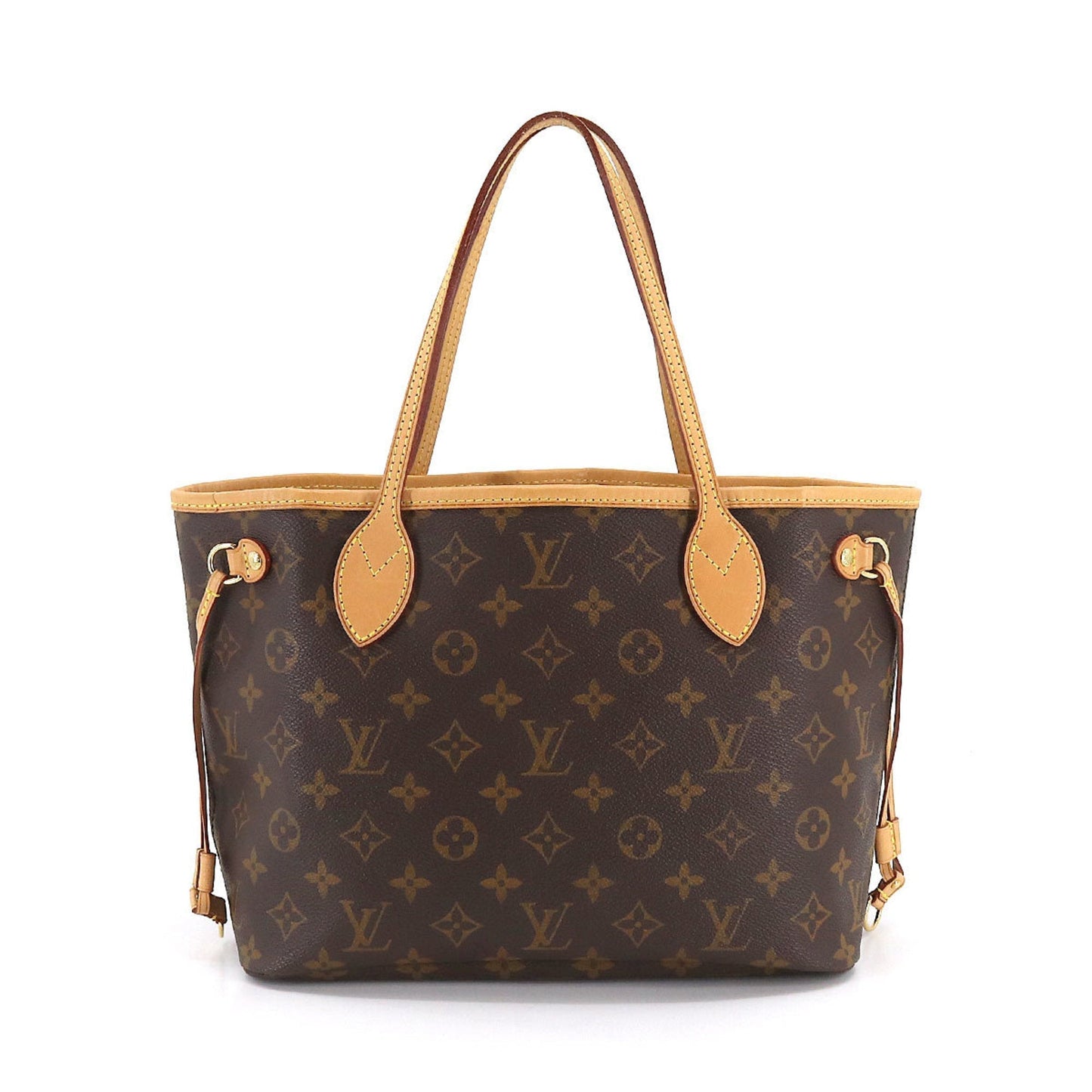 LOUIS VUITTON Monogram Neverfull PM Tote Bag Brown Beige