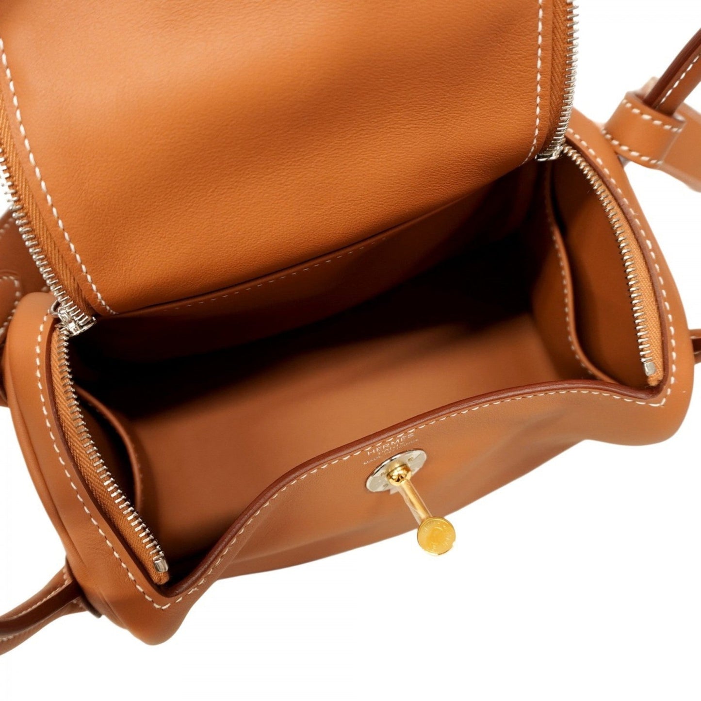 Hermes Gold Swift Leather Handbag ( )