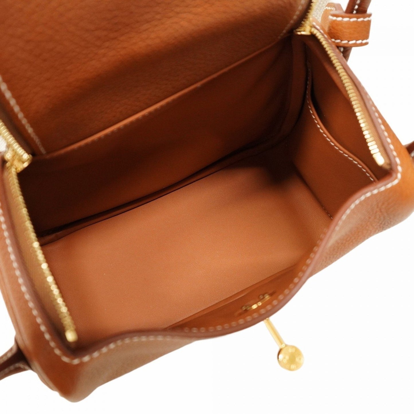 Hermes Fauve Barenia Leather Handbag ( )