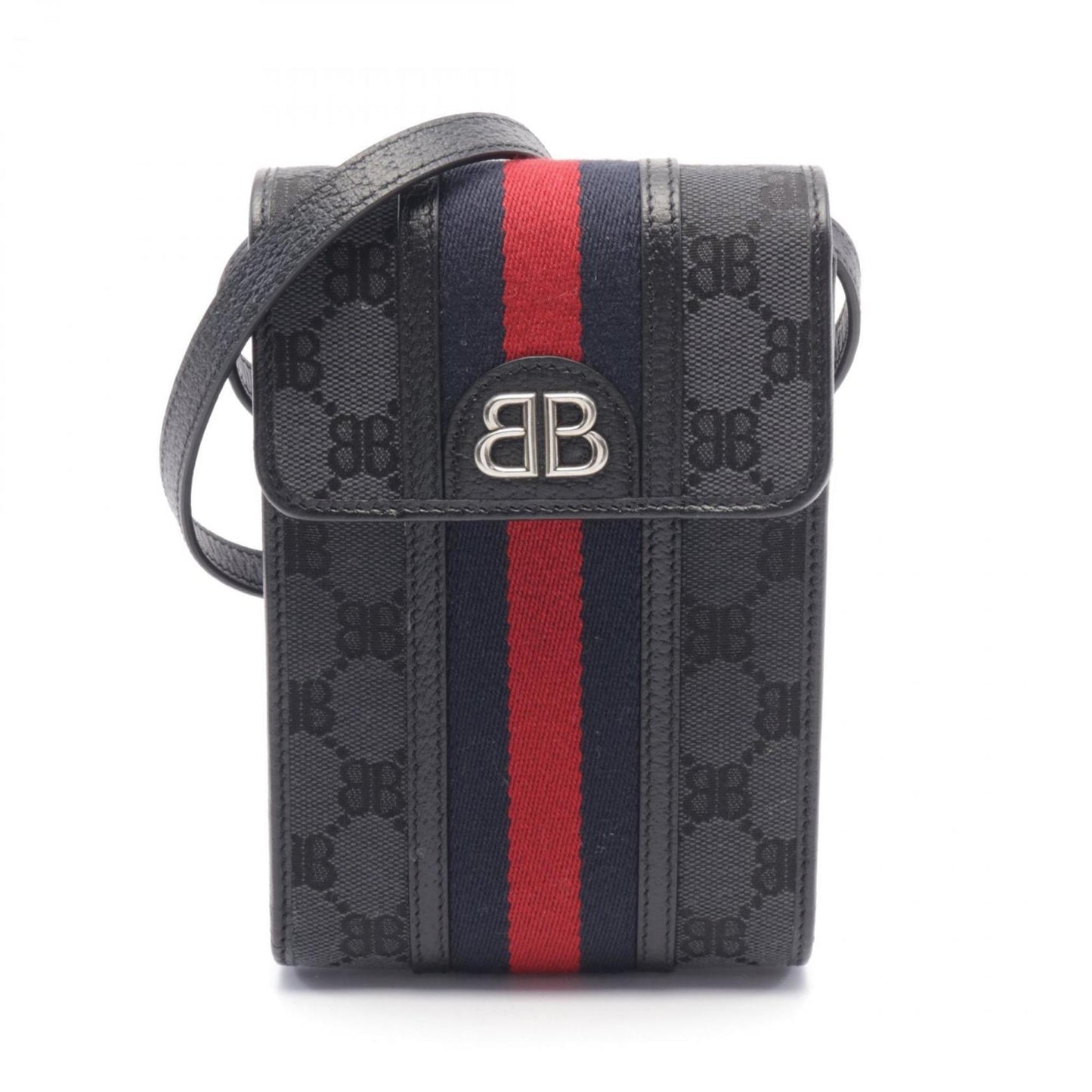 Gucci Leather Canvas Shoulder Bag