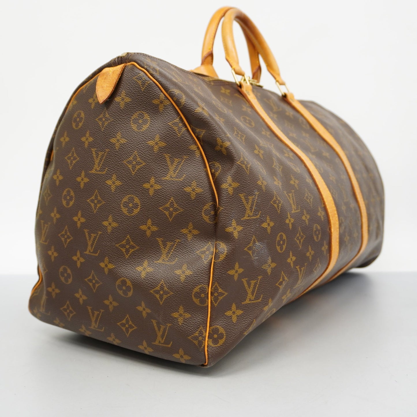 Louis VuittonAuth Monogram Keepol 55 Men,Women,Unisex Boston Bag