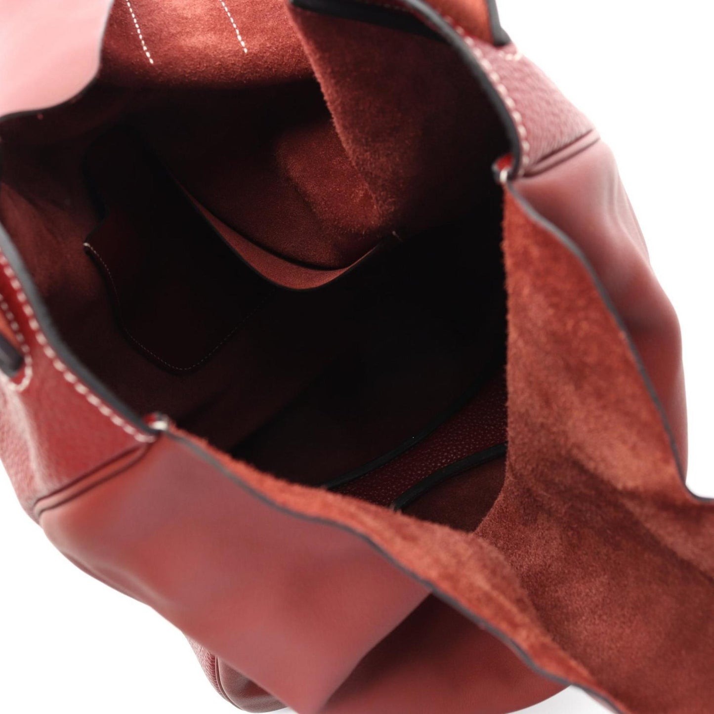 Hermes Bordeaux Taurillon Clemence Leather Swift Leather Leather Shoulder Bag ( )