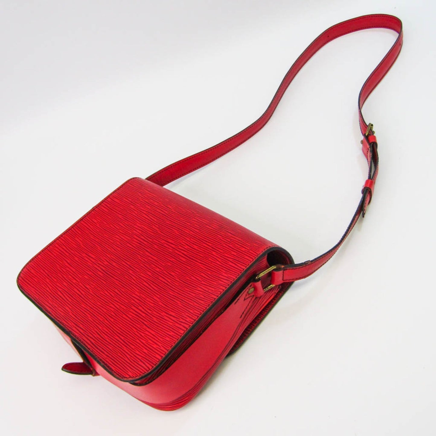 Louis Vuitton Epi Cartouchiere Women's Shoulder Bag Castilian Red