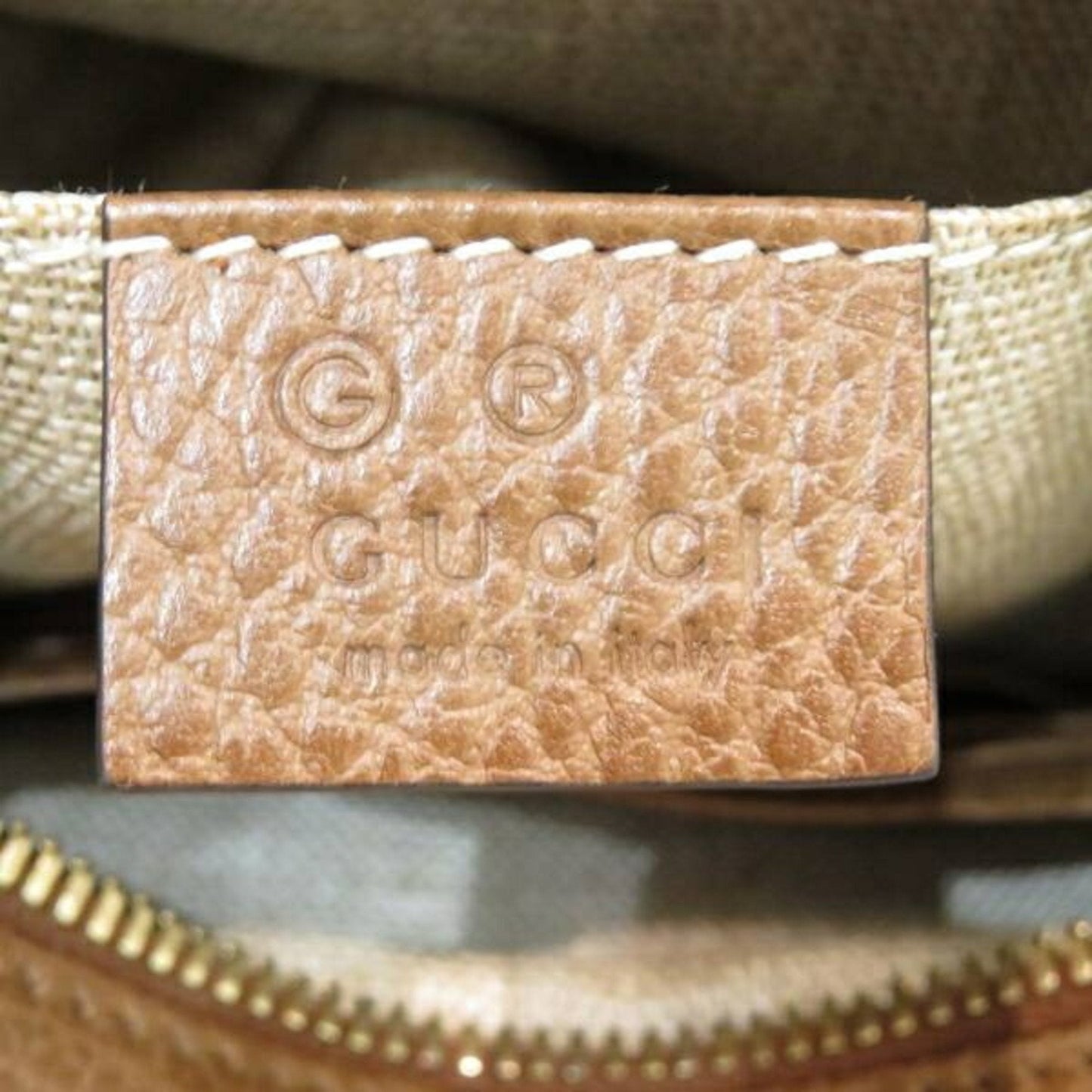 Gucci Leather Canvas Shoulder Bag