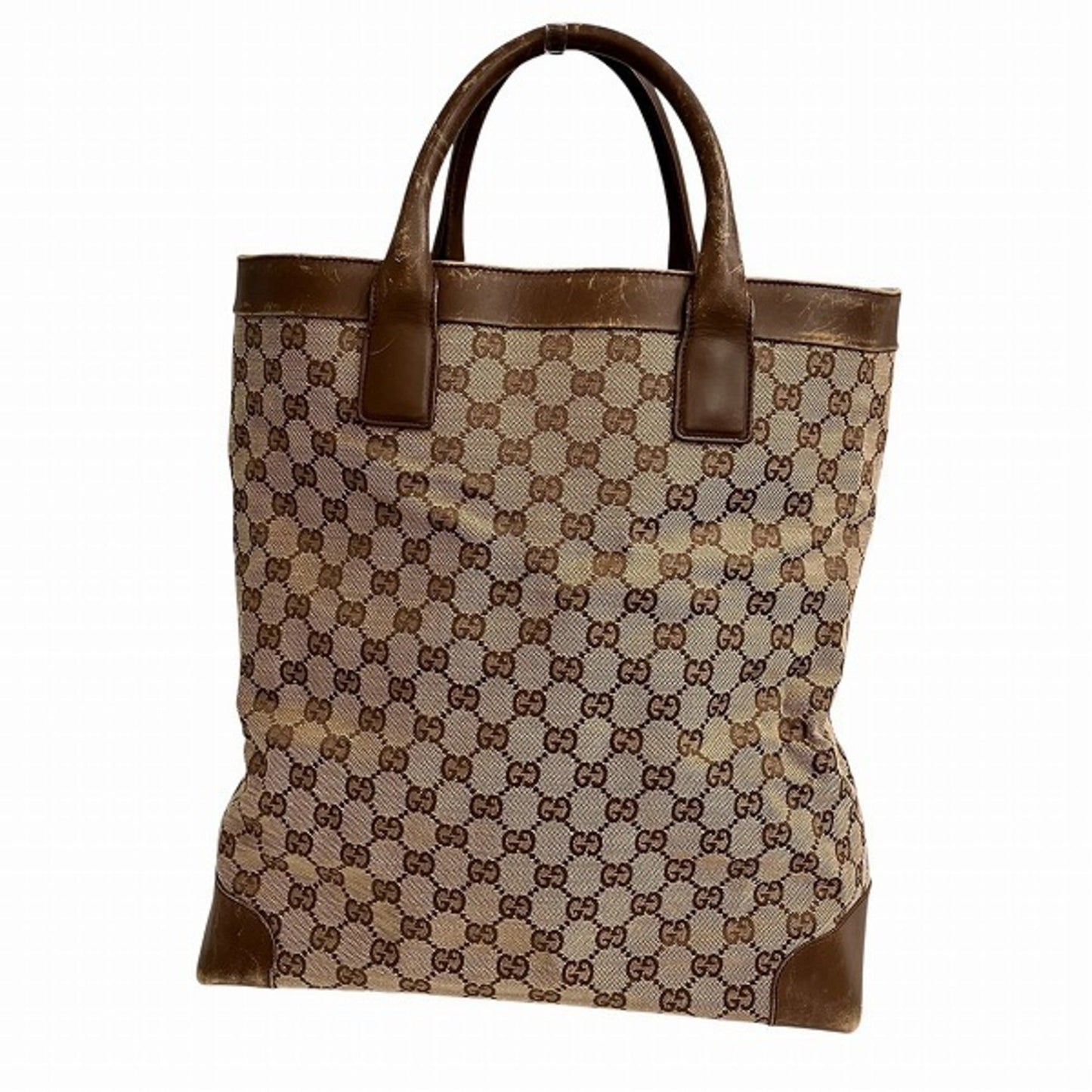 Gucci Leather Canvas Tote