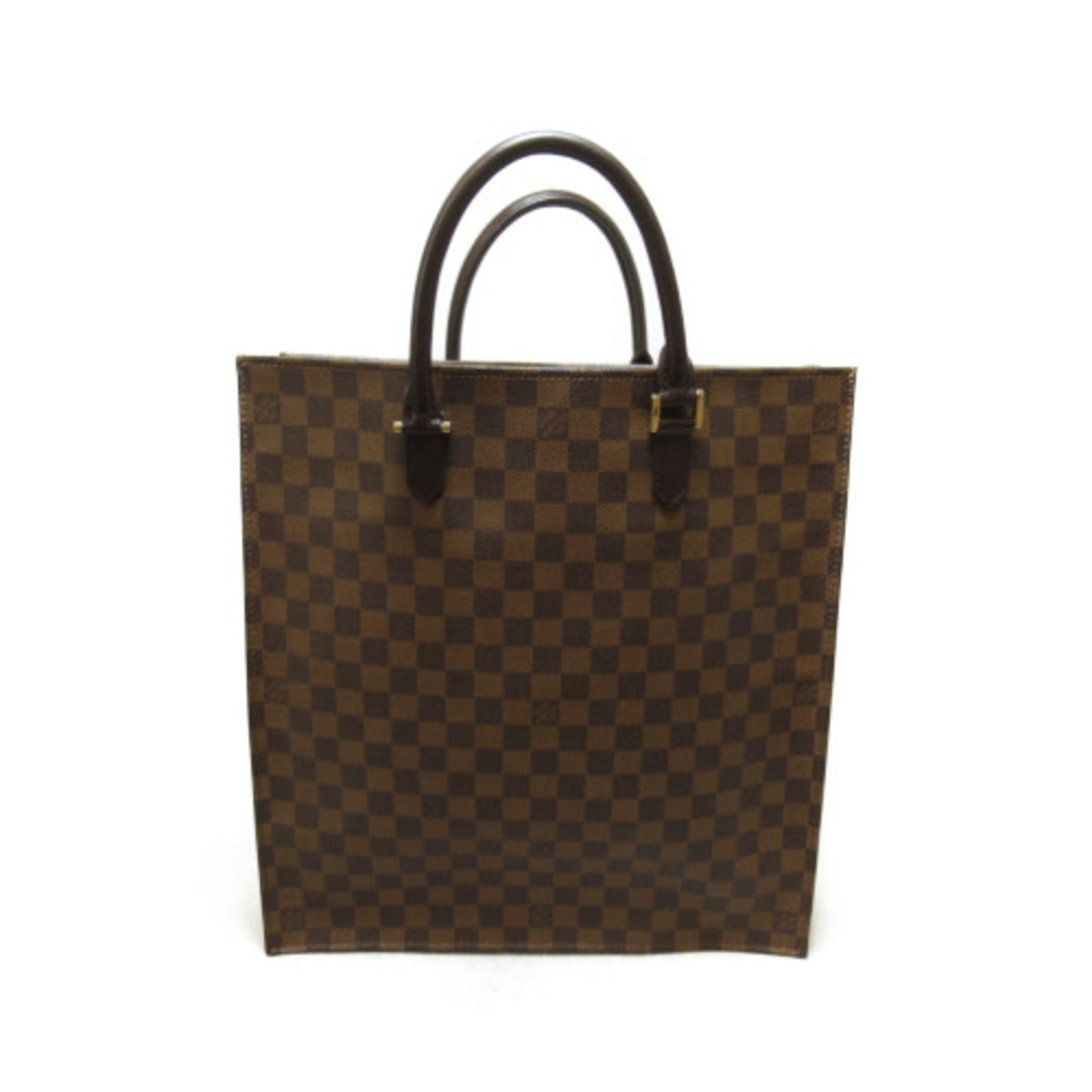 LOUIS VUITTON Sac Plat Brown Ebene Damier PVC coated canvas Handbag