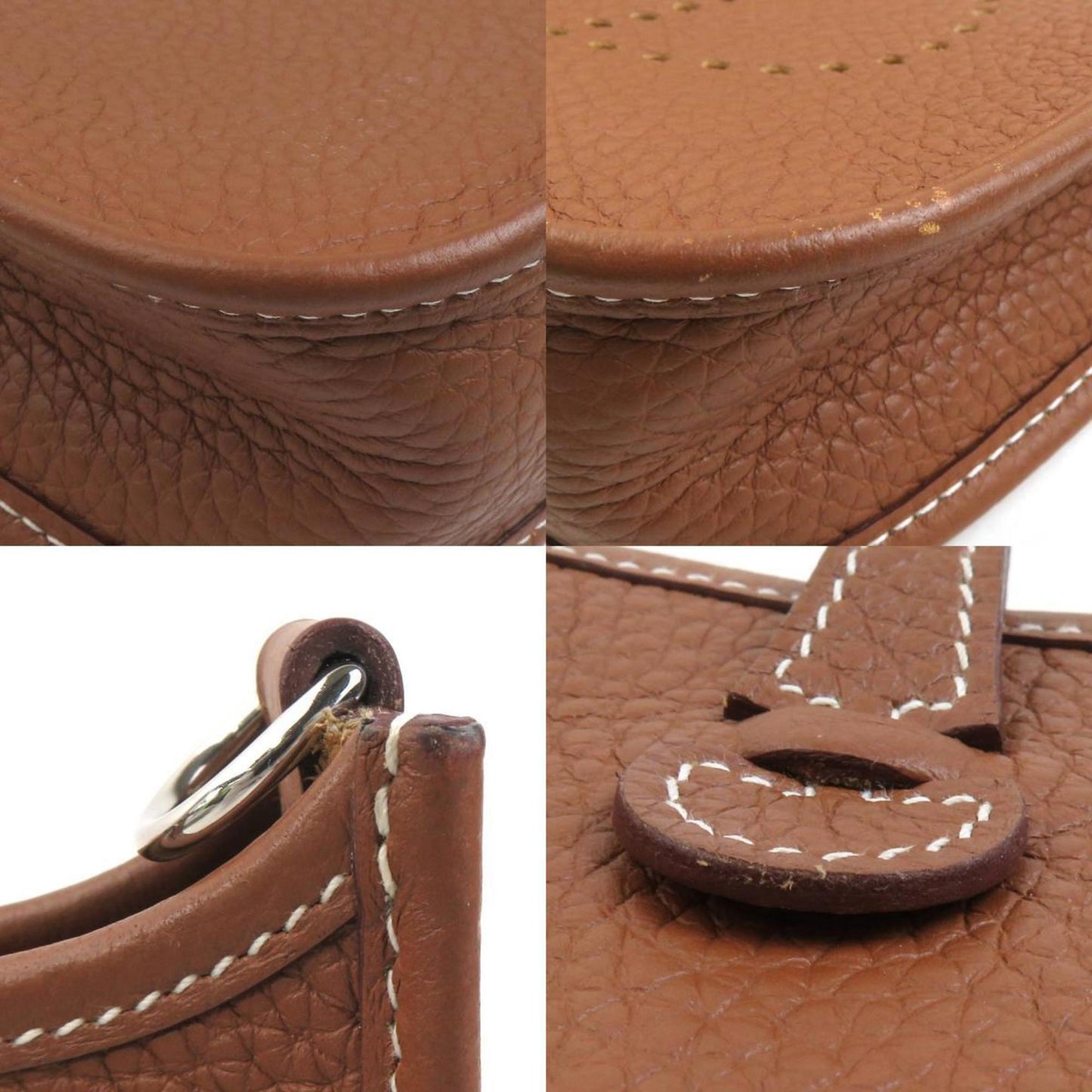Hermes Gold Taurillon Clemence Leather Shoulder Bag ( )