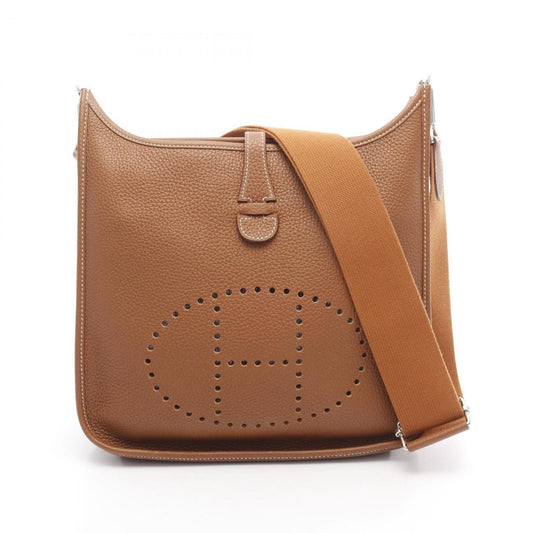 Hermes Brown Taurillon Clemence Leather Shoulder Bag ( )