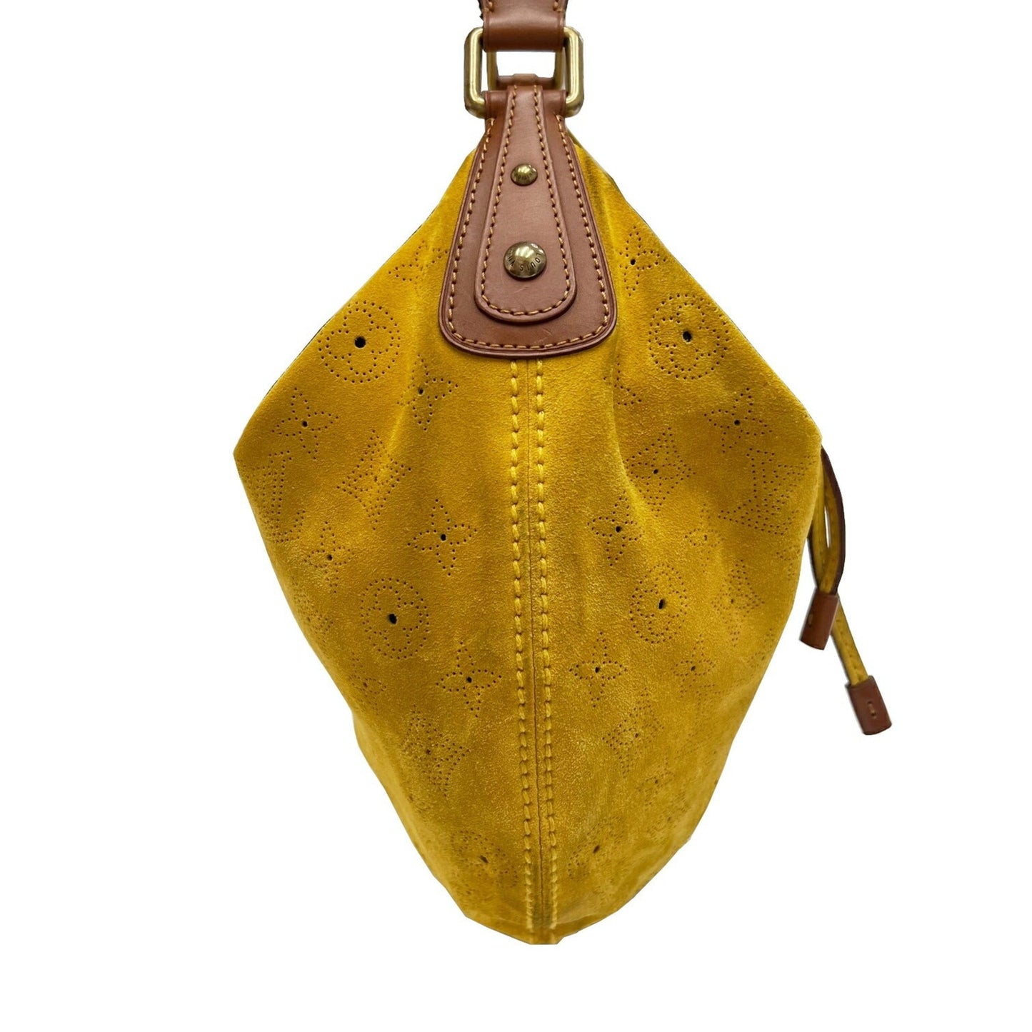 LOUIS VUITTON Onata GM Monogram Suede Shoulder Bag Vuitton Yellow Ladies