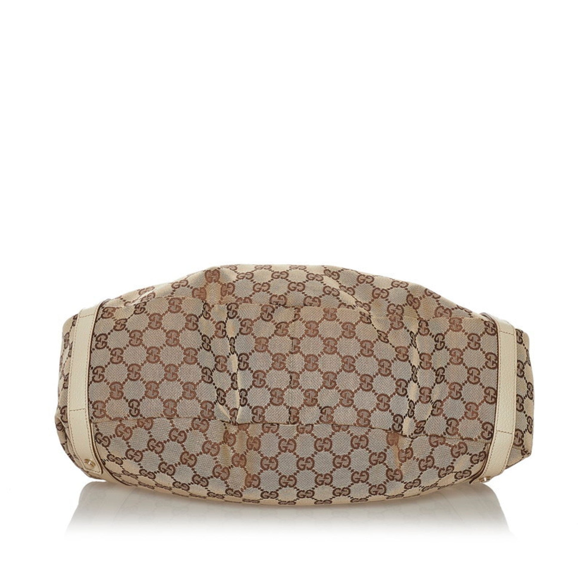 Gucci Beige Leather Canvas Handbag Style 4