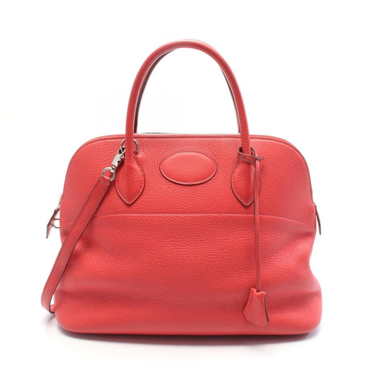 Hermes Bougainvillier Red Color Taurillon Clemence Leather Leather Handbag ( )