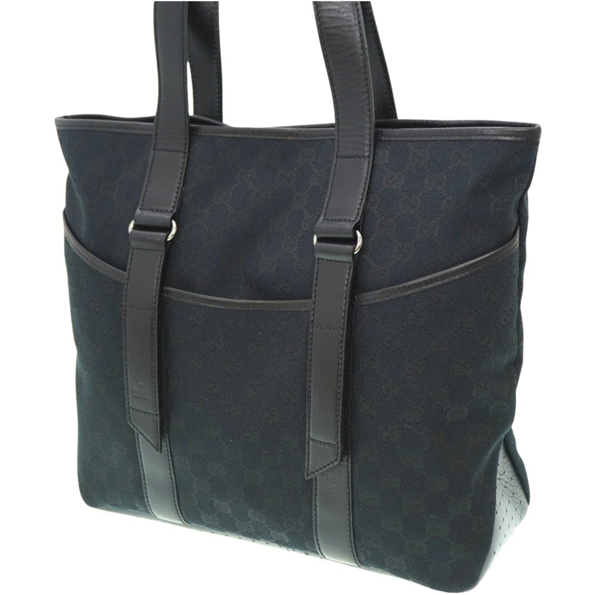 Gucci Leather Canvas Tote