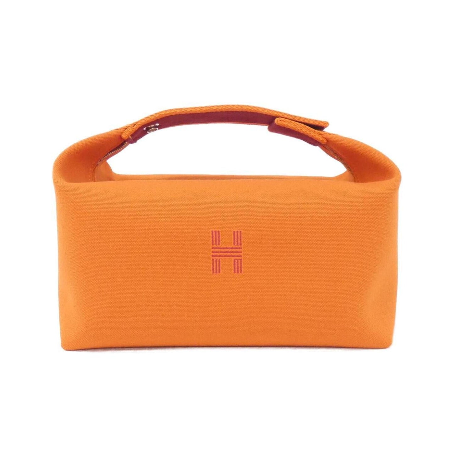 Hermes Feu Orange Canvas Pouch ( )