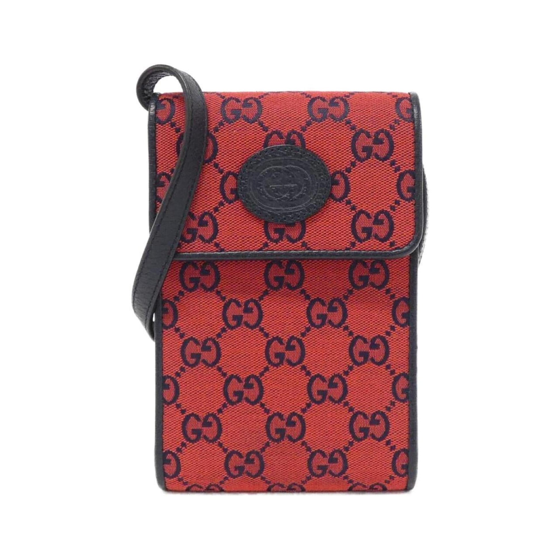 Gucci Leather Canvas Shoulder Bag