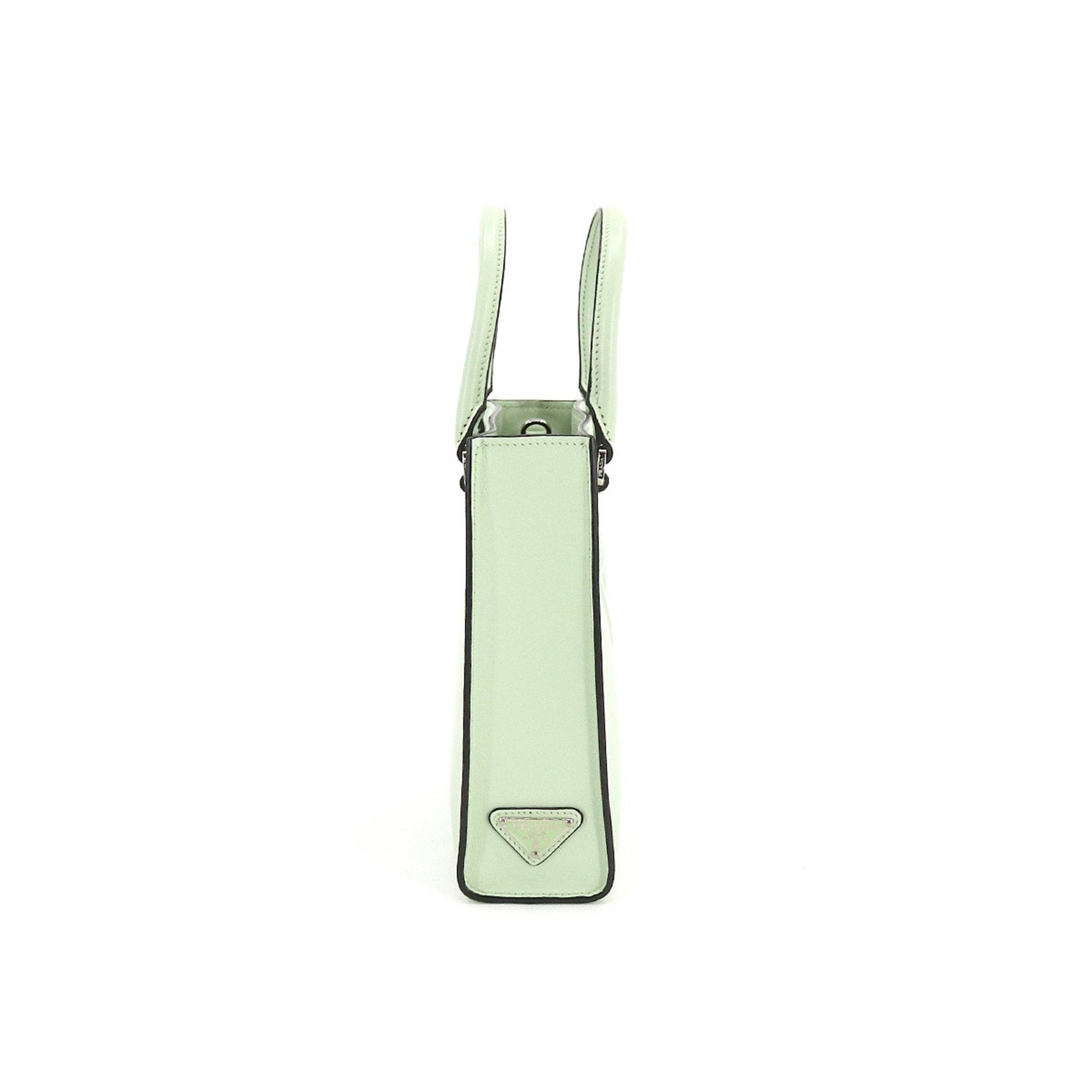Prada 2way hand shoulder Bag leather aqua green Hand Shoulder Bag