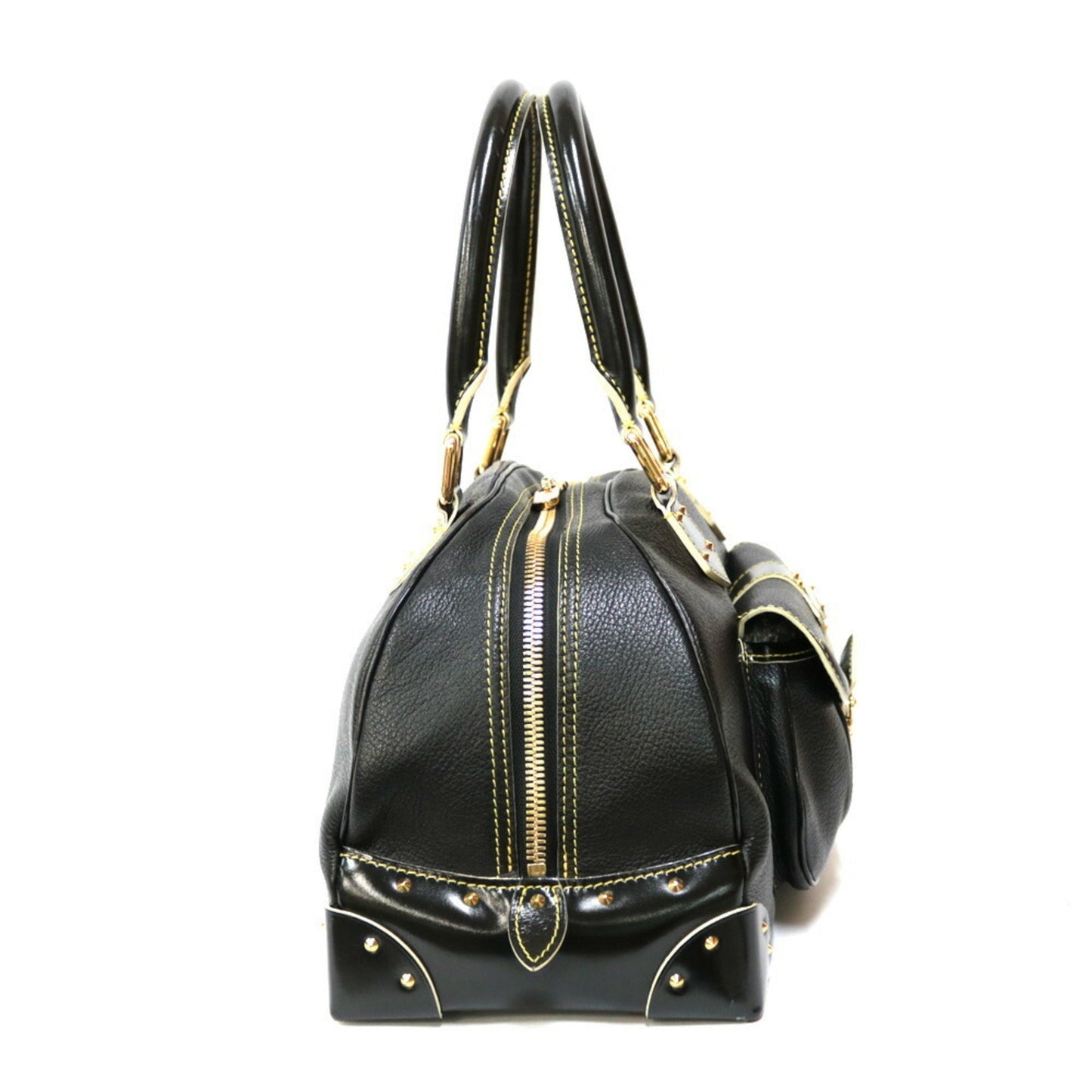 Louis Vuitton Handbag Suhari Superb Black Ladies