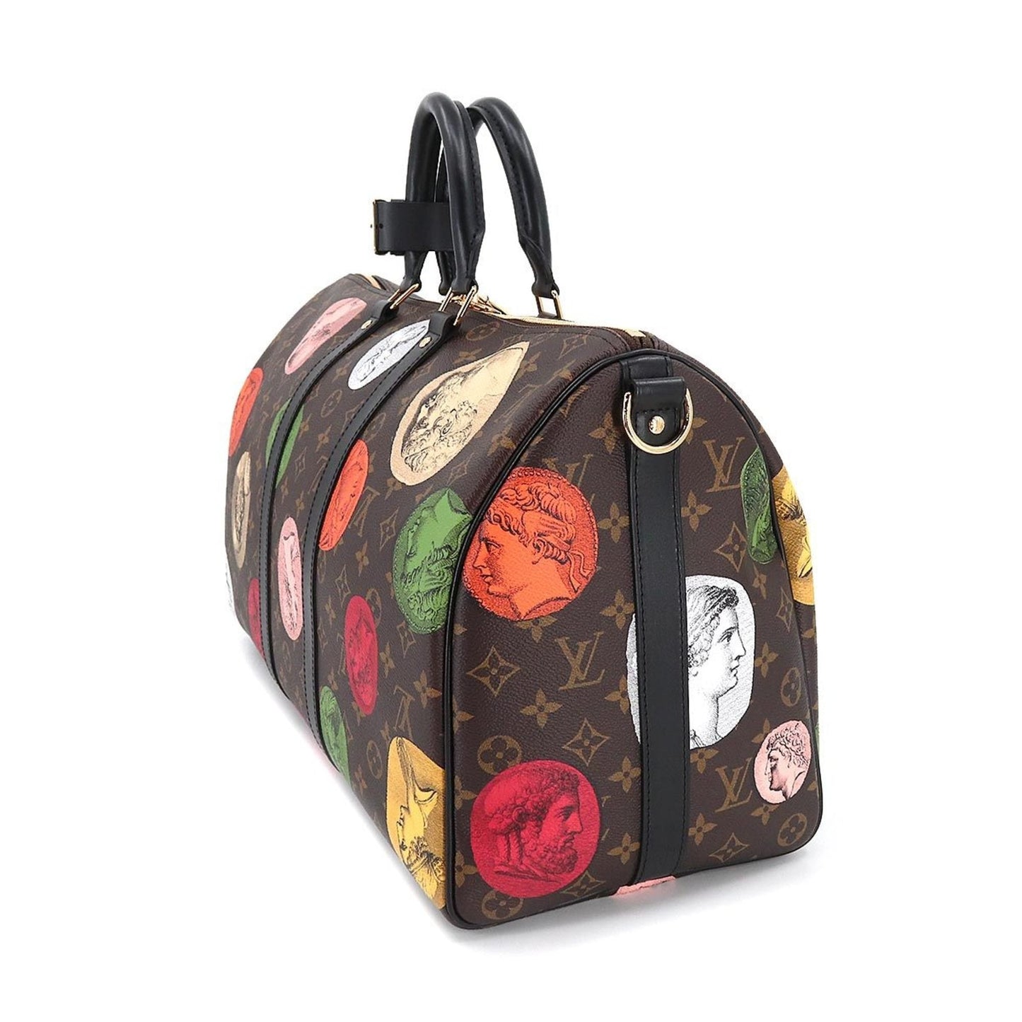 LOUIS VUITTON Fornasetti Monogram Cameo Keepall Bandouliere 45 Boston Shoulder Bag RFID