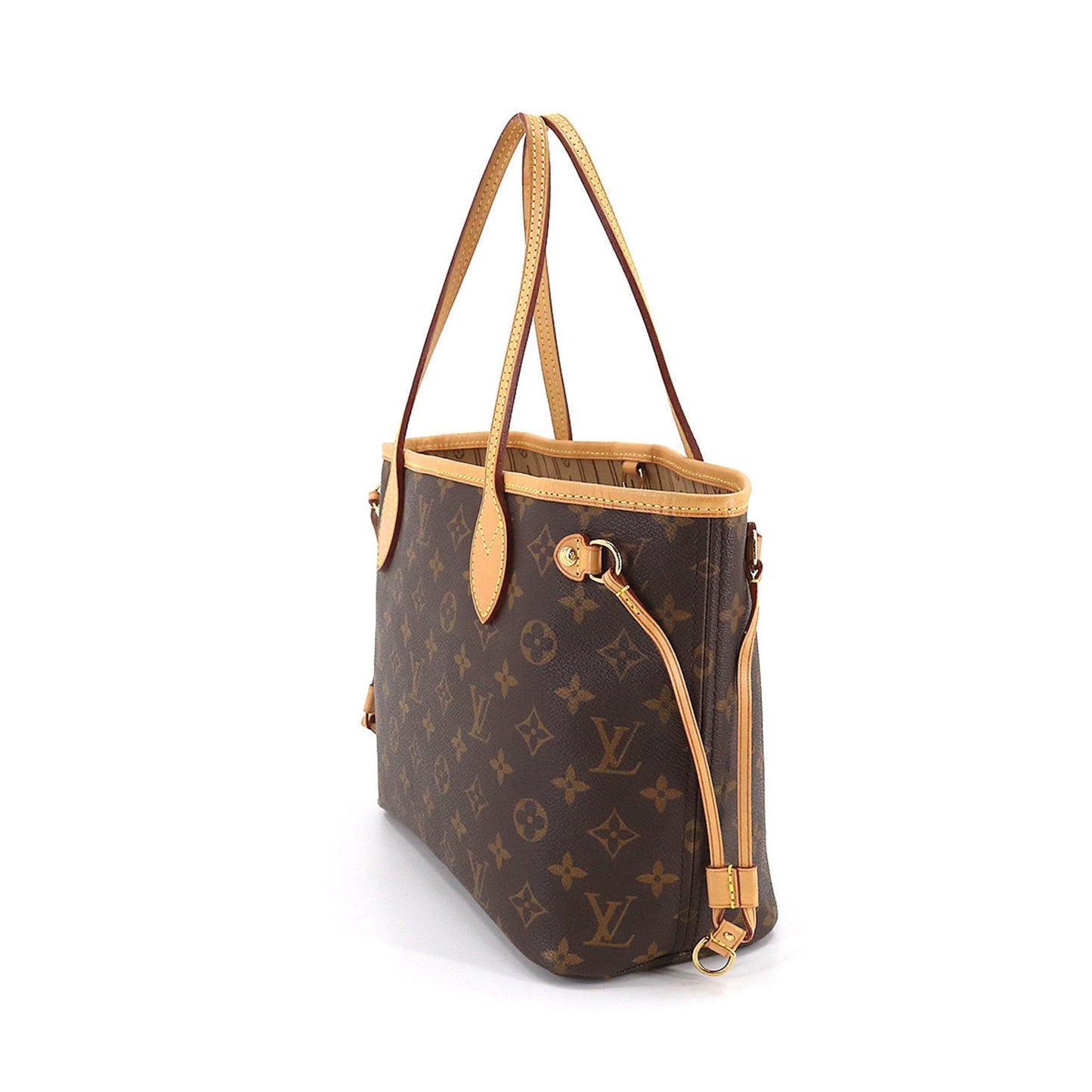 LOUIS VUITTON Monogram Neverfull PM Tote Bag Brown Beige